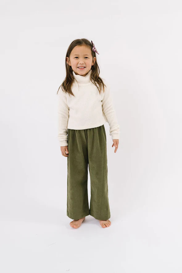 Thimble Corduroy Gaucho Pant - Olive