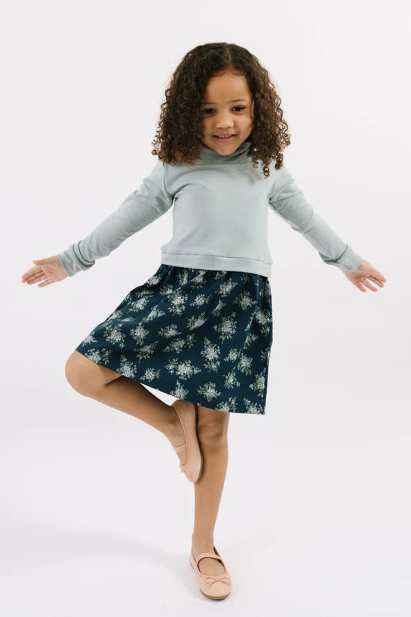 Thimble Funnel Sweatshirt Dress - Glacier Corsage