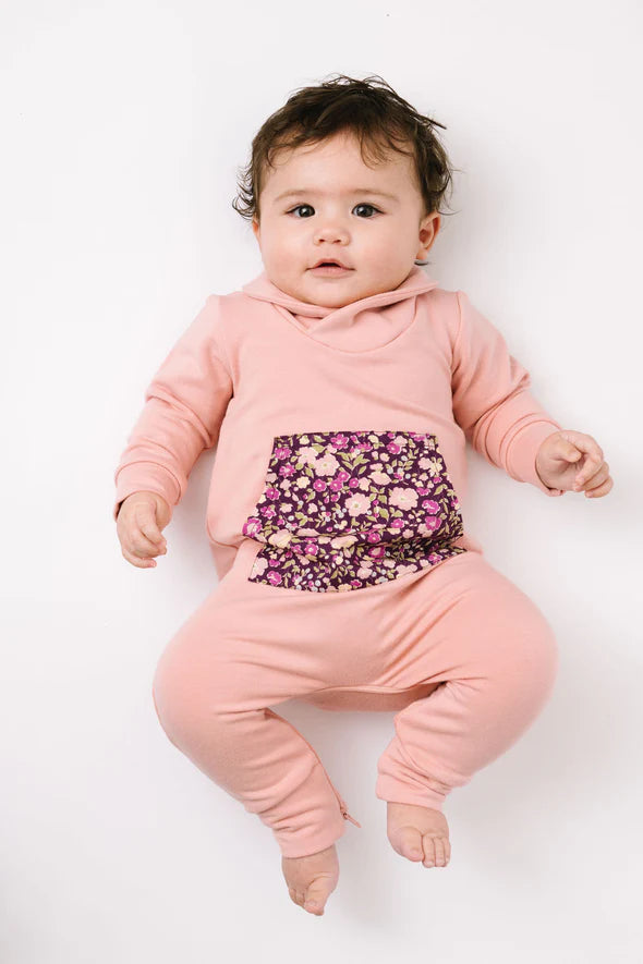 Thimble Bamboo Shawl Collar Romper - Plumrose