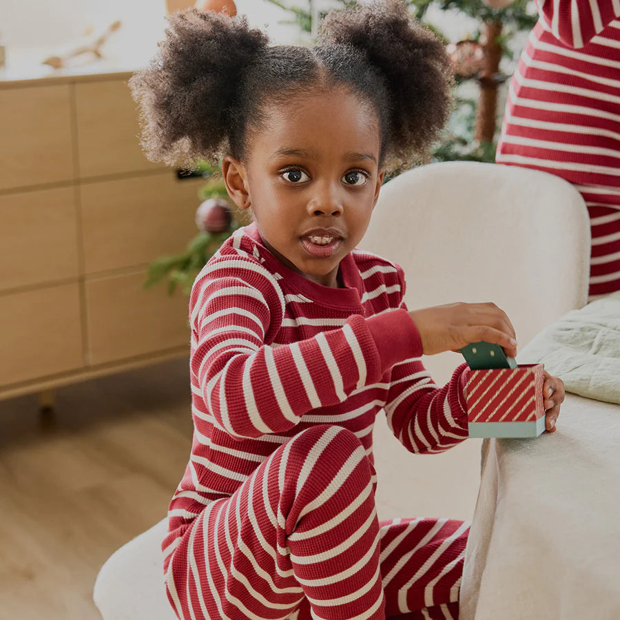 Petit Lem Scarlet Red Striped PJ Set