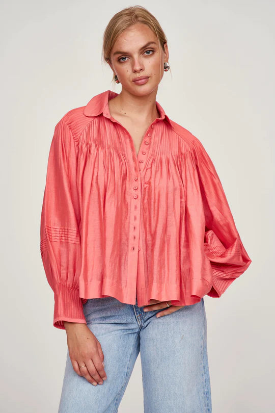 MIRTH Kerala Blouse - Coral