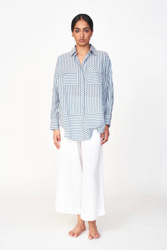 MIRTH Kyoto Shirt - Ocean Stripe