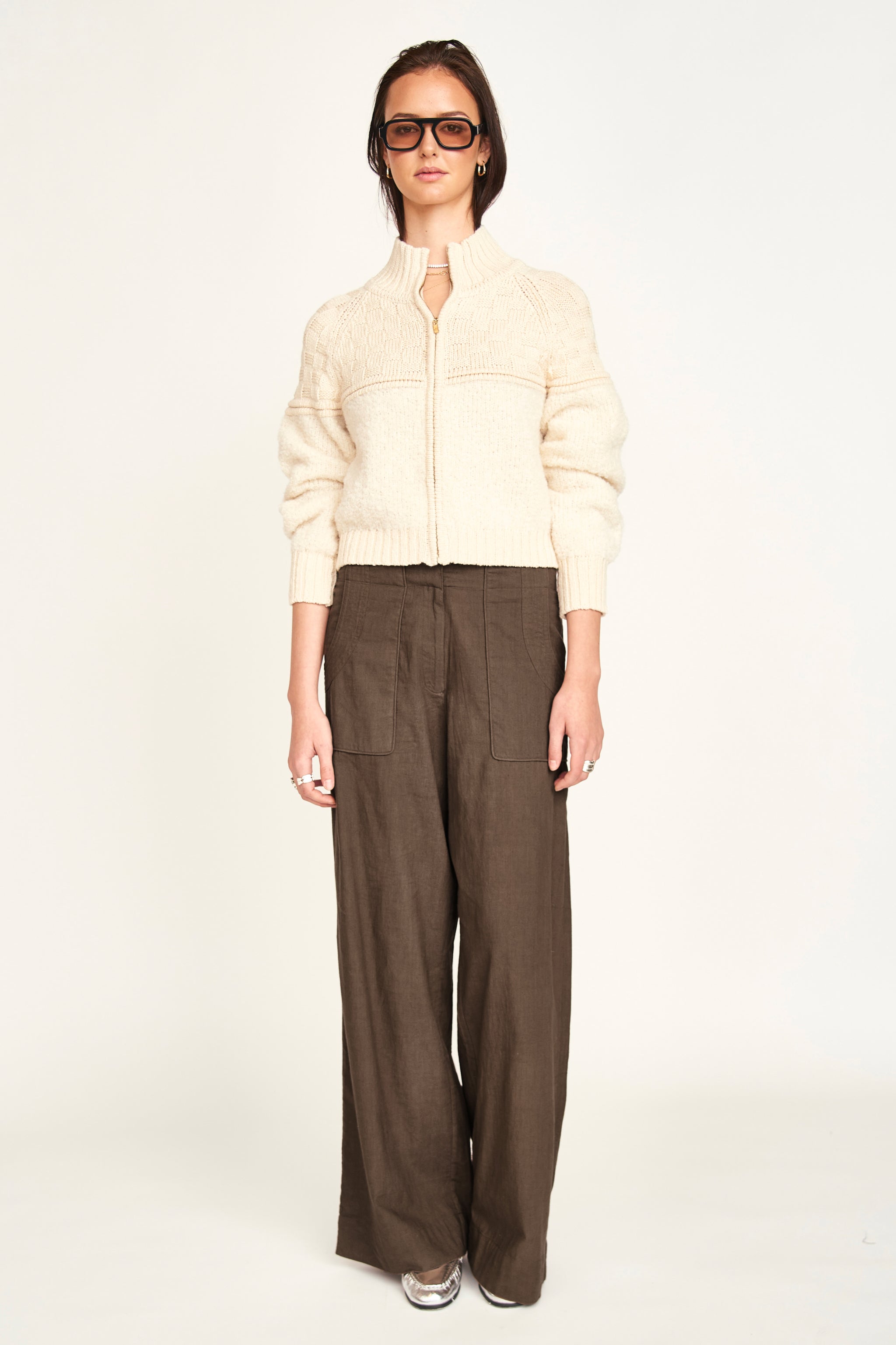 MIRTH Klosters Zip Sweater - Alabaster