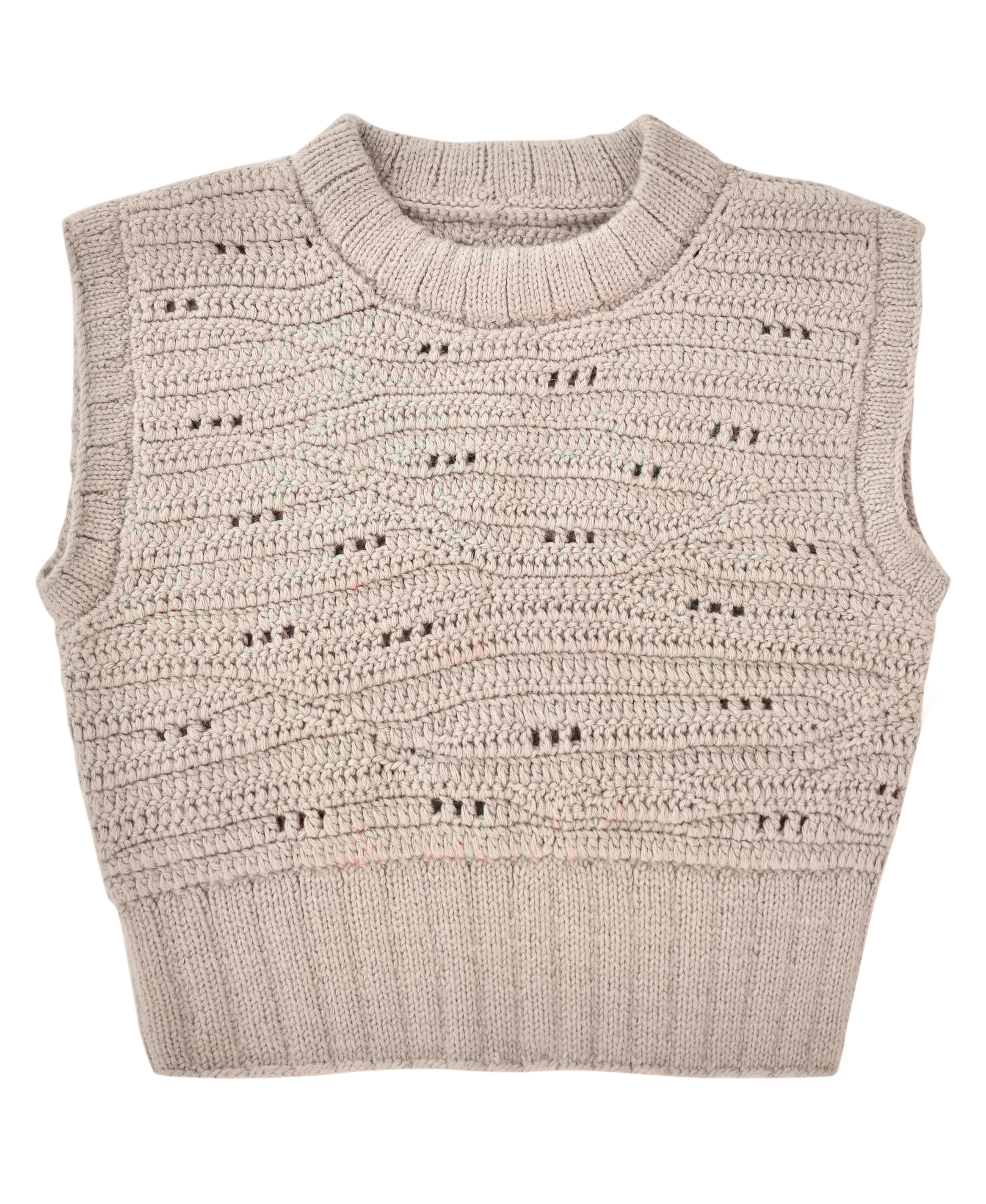 MIRTH Marin Hand Knit Vest - Koala Grey