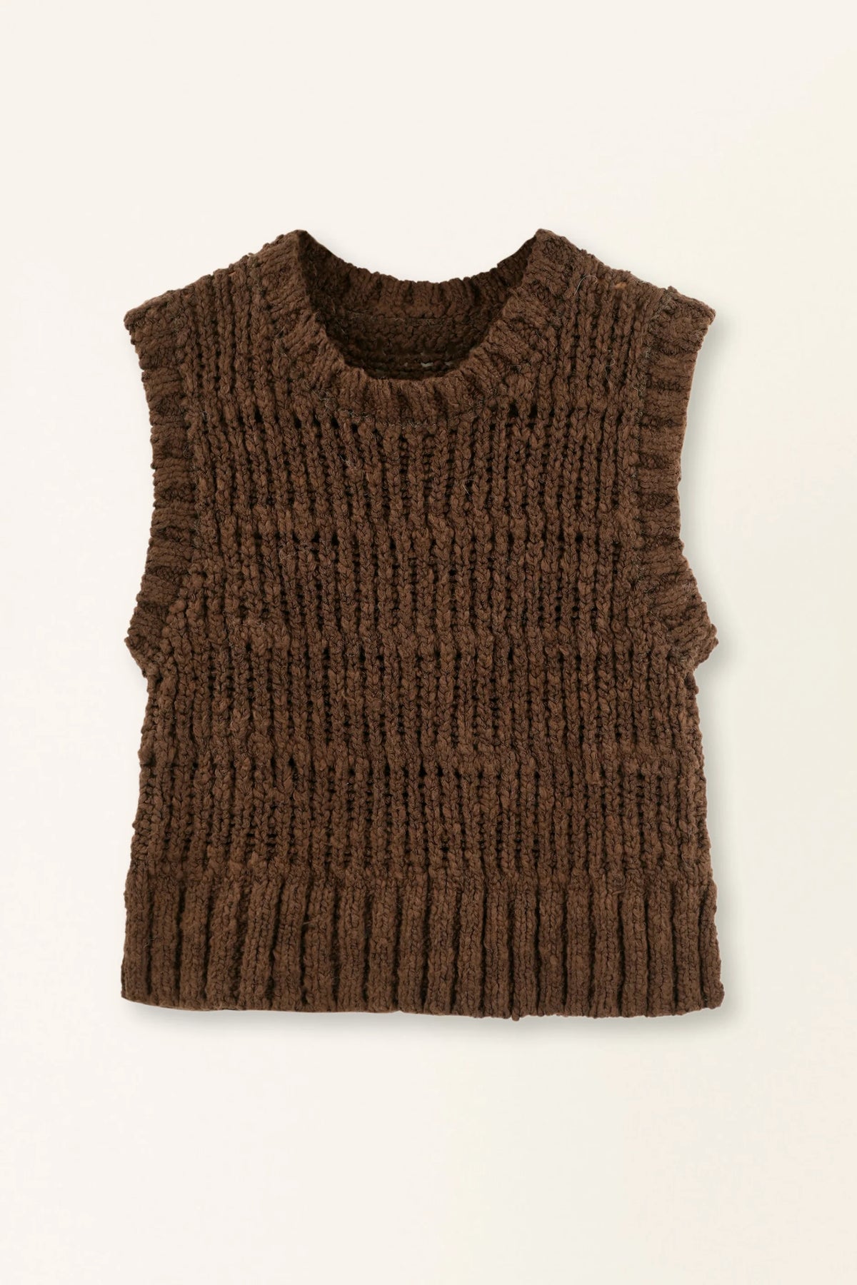 MIRTH Marin Ladderstitch Vest - Cocoa