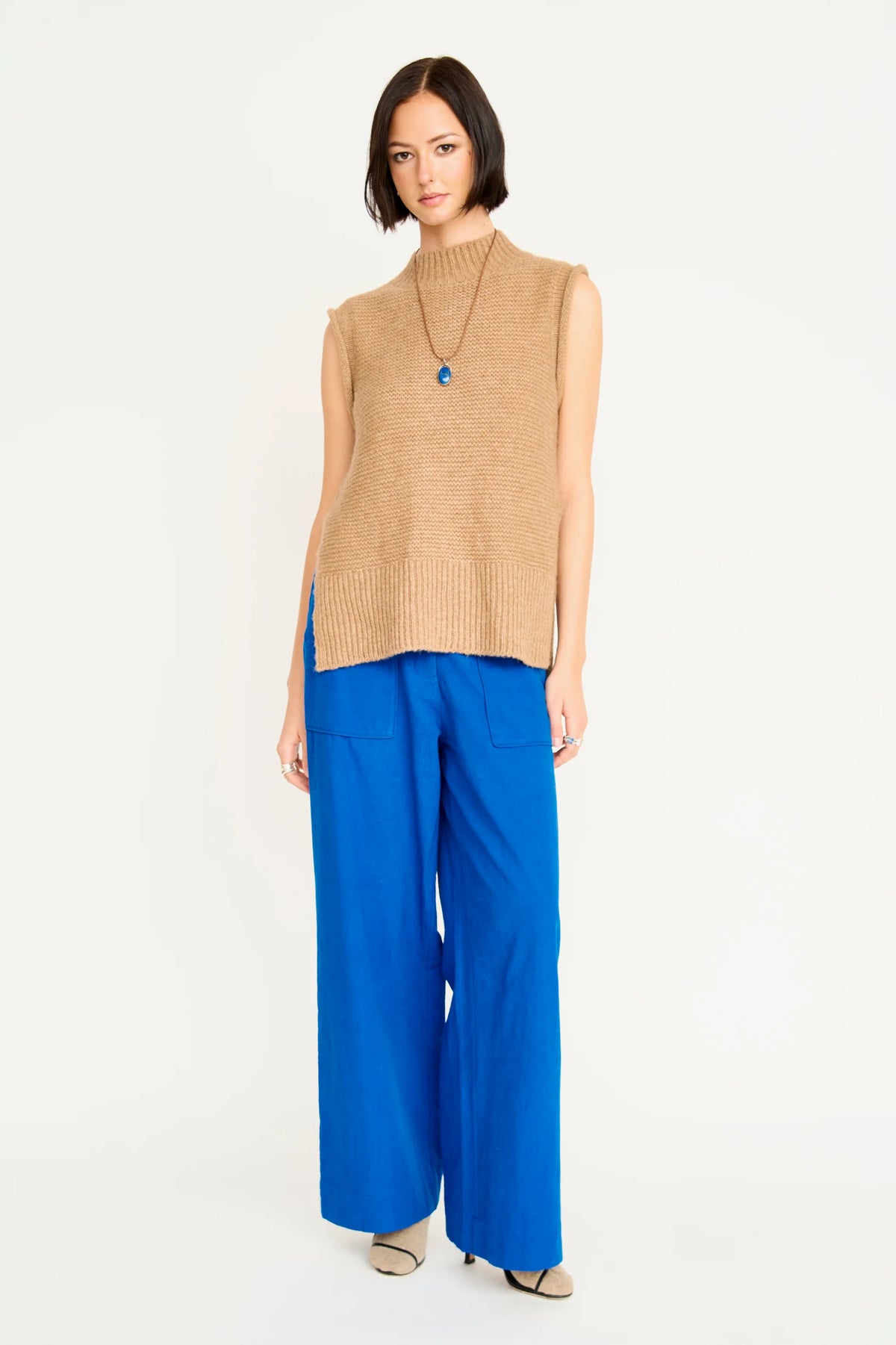 MIRTH Aspen Jersey Knit Vest - Honey Wheat