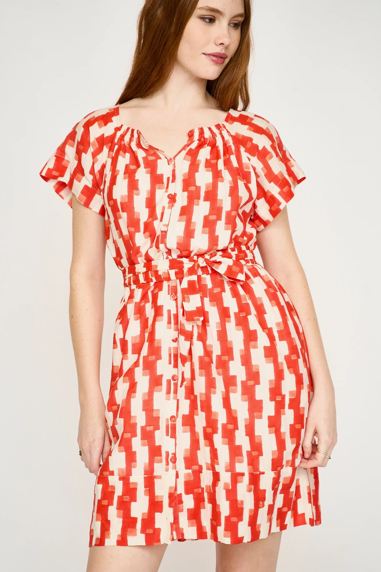 MIRTH Vienna Short Dress - Cherry Hopscotch