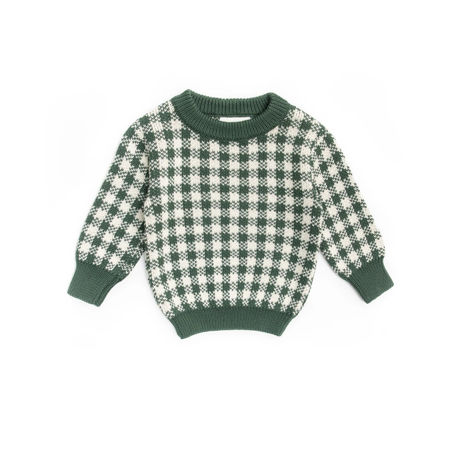 Tun Tun Elliot Sweater - Green Forest and Natural