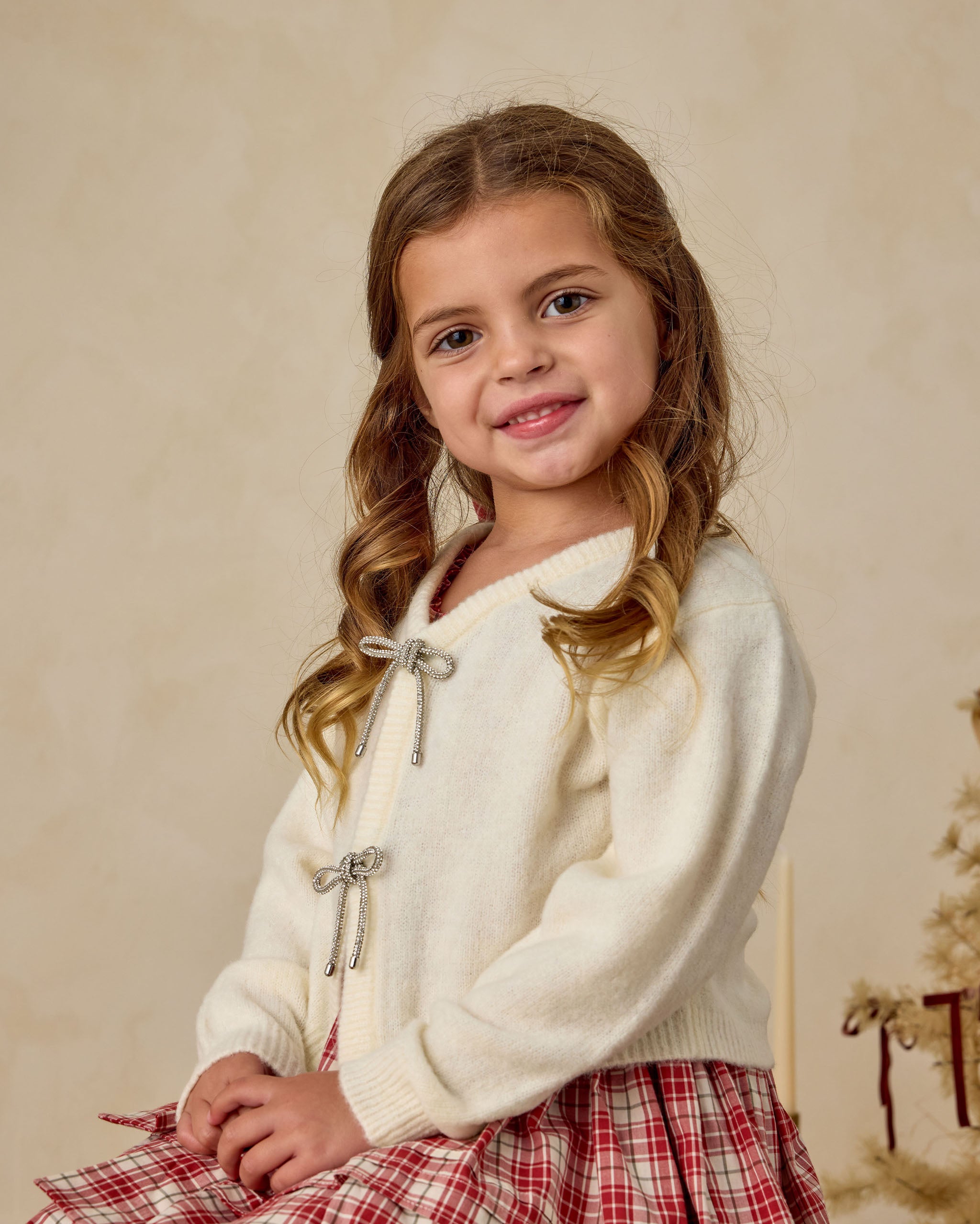 Noralee Bow Cardigan - Ivory
