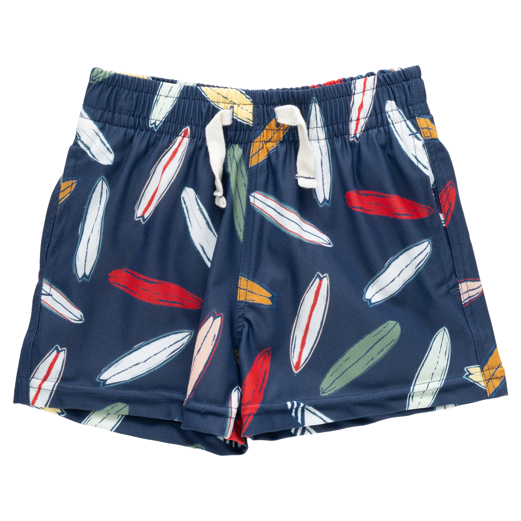 Pink Chicken Boys Swim Trunk - Navy Surfboard