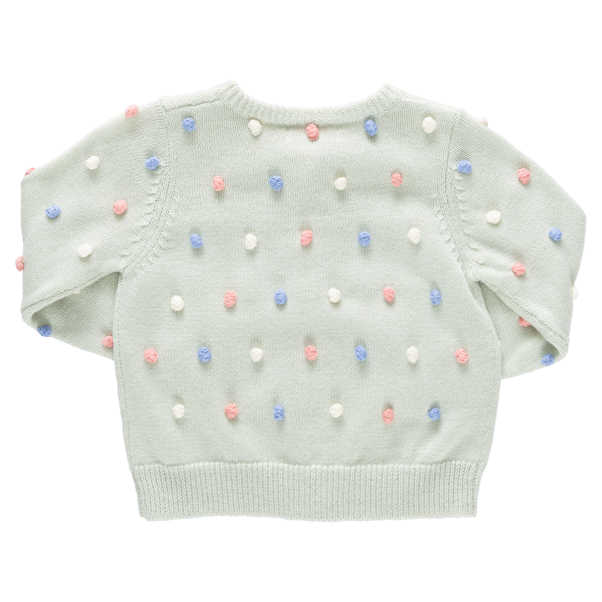 Pink Chicken Girls Pom Pom Maude Sweater - Light Green