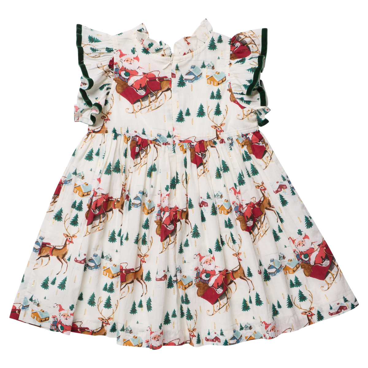 Pink Chicken Girls Jennifer Dress - Santa Sleigh