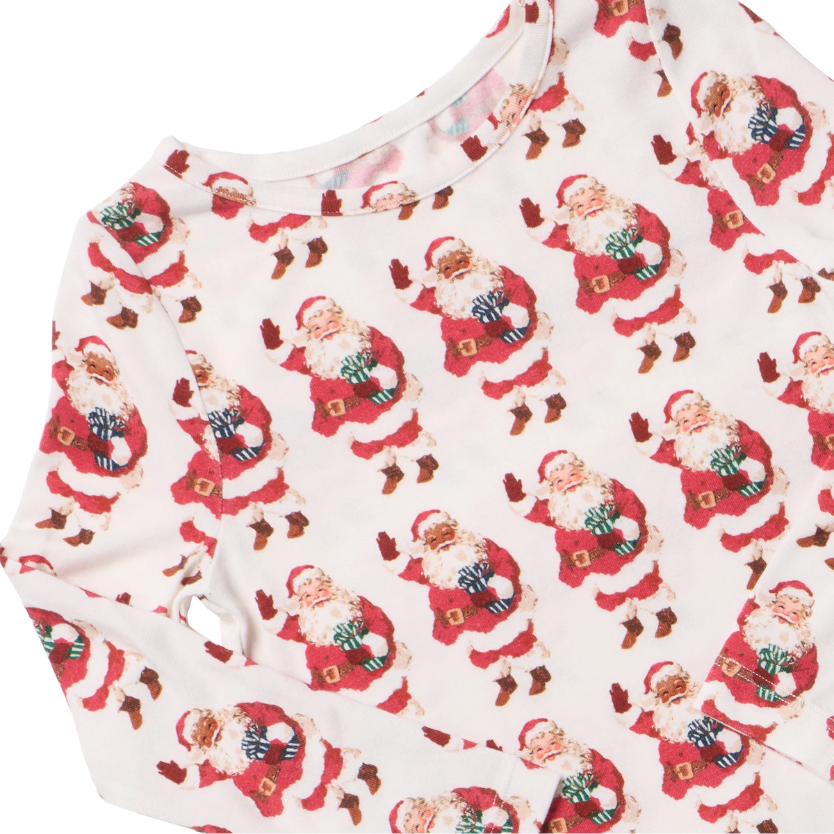 Pink Chicken Kids Bamboo Pajama Set - Vintage Santas