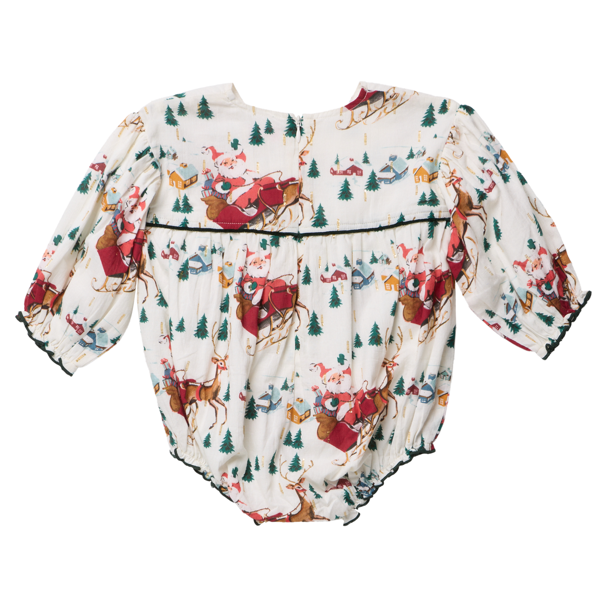 Pink Chicken Baby Girls Wynne Bubble - Santa Sleigh