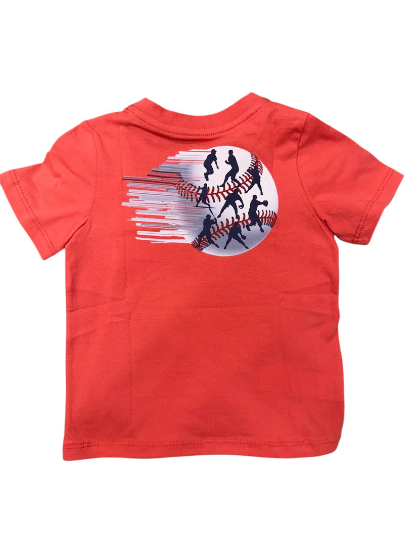 Asher Solid Red Baseball Graphic Tee