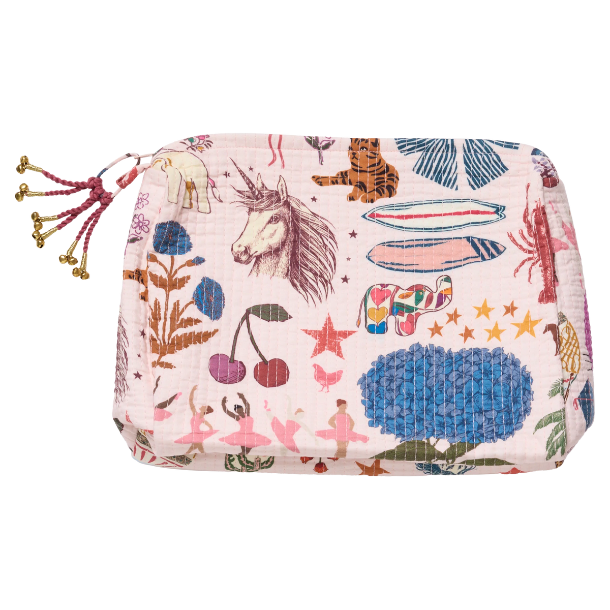 Pink Chicken Large Quilted Pouch - 20th Anniversary!
