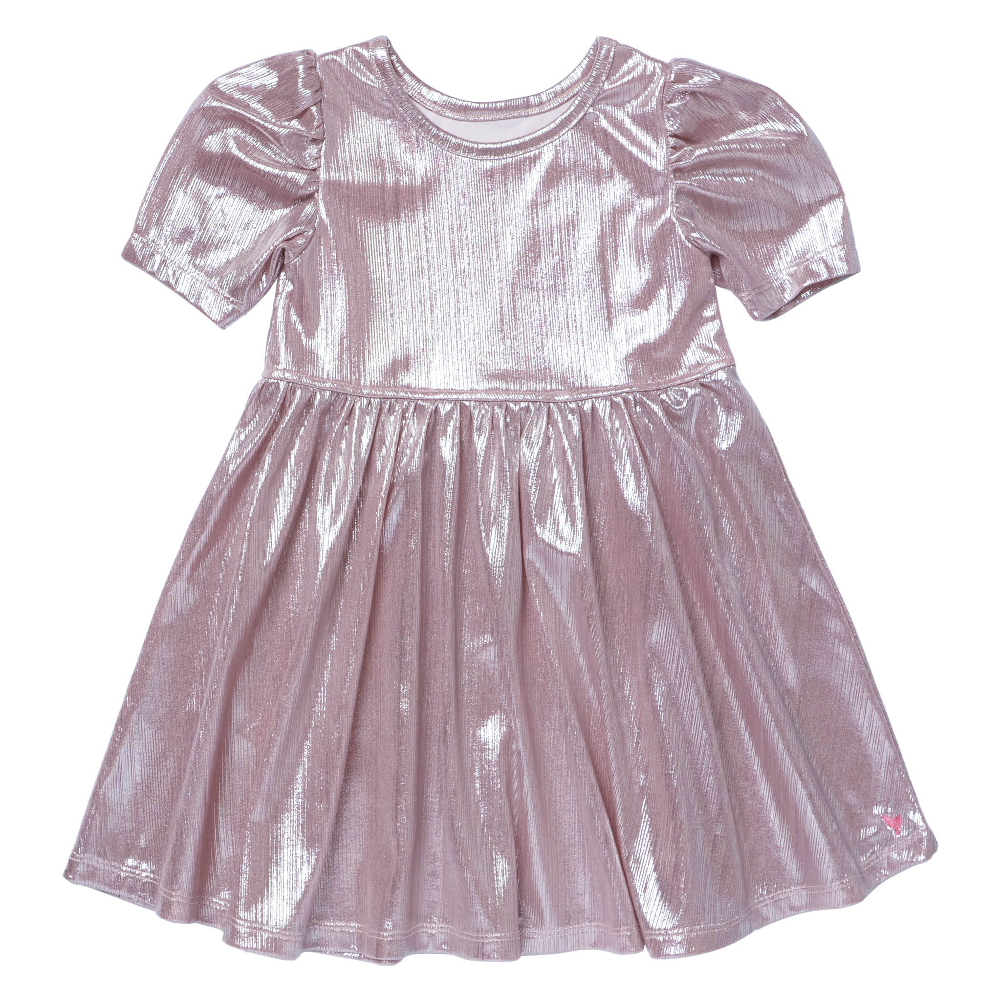 Pink Chicken Girls Lame Laurie Dress - Glitter Pink