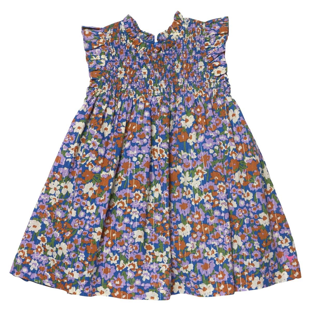 Pink Chicken Girls Stevie Dress - True Blue Sketched Floral