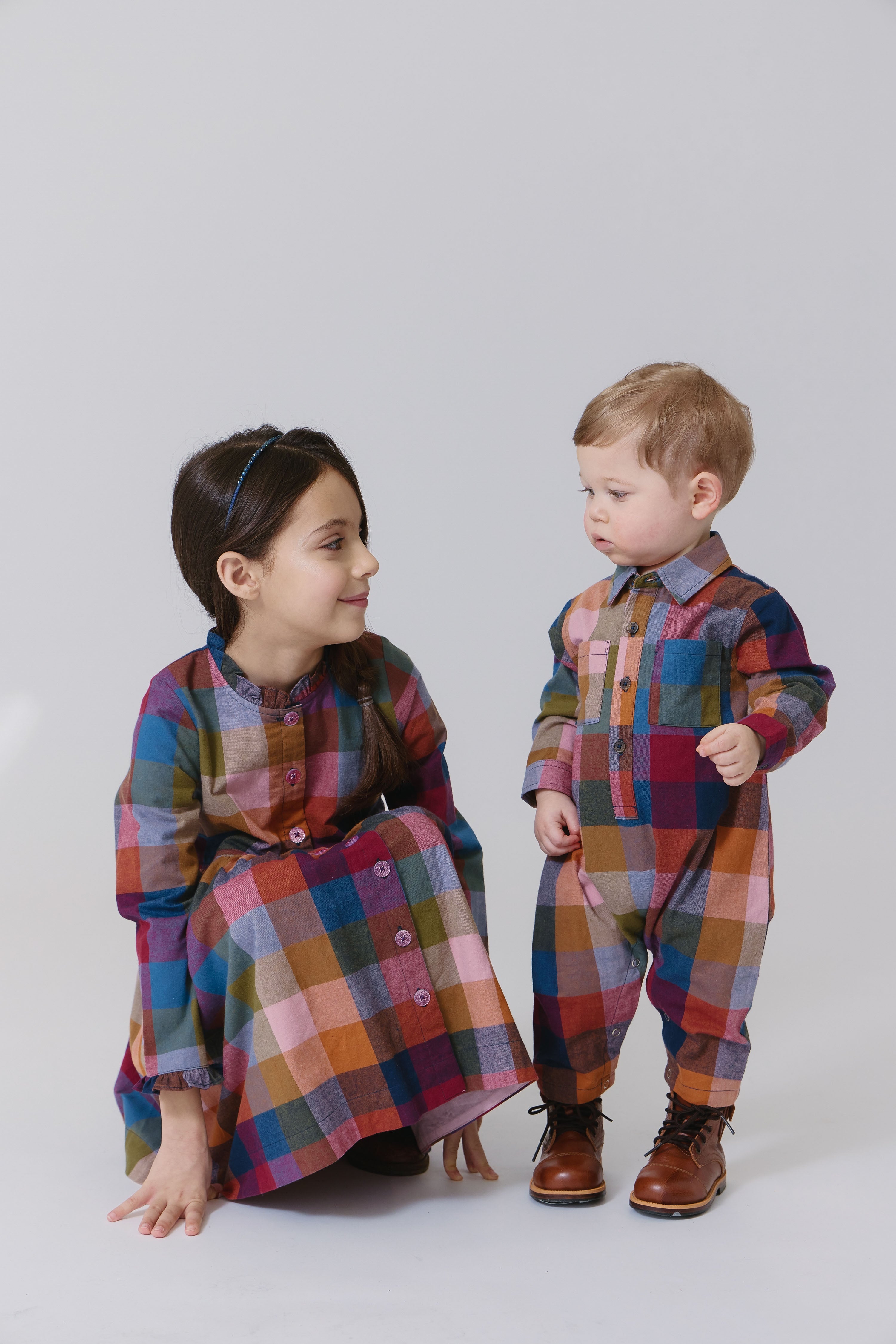 Pink Chicken Baby Boys Easton Jumper - Harvest Check