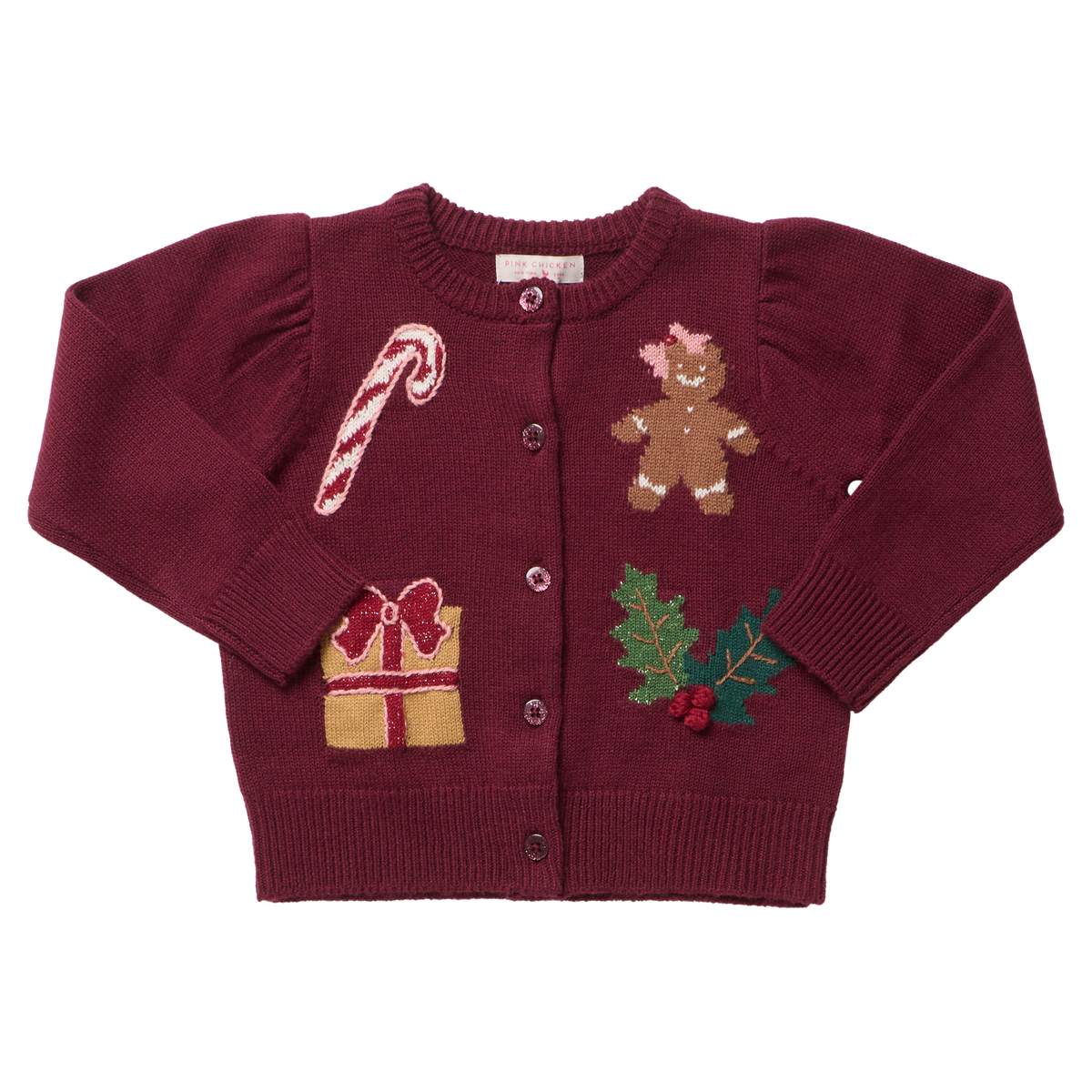 Pink Chicken Girls Constance Sweater - Holiday Patches
