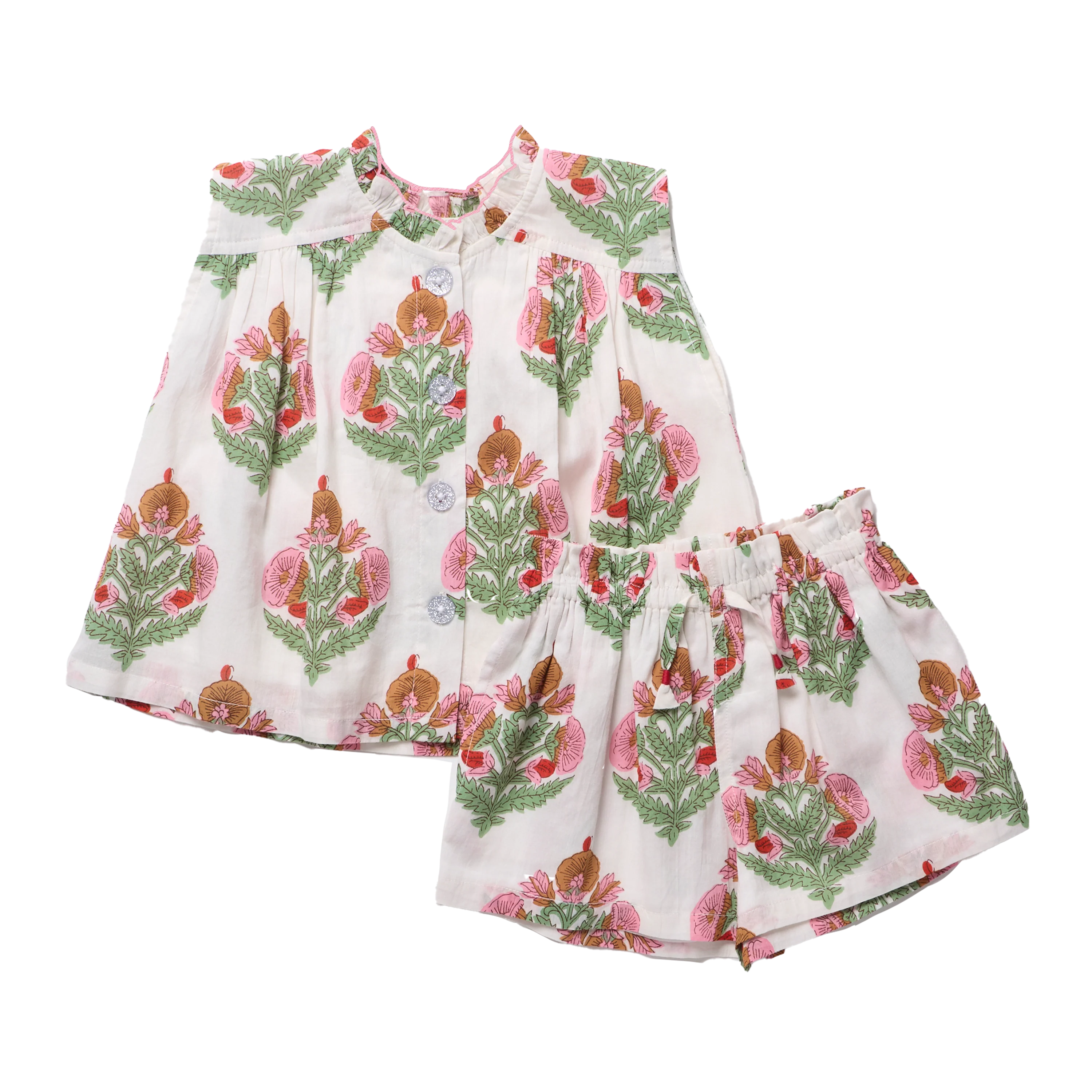 Pink Chicken Girls Misha Two-Piece Set - Pink Bellflower