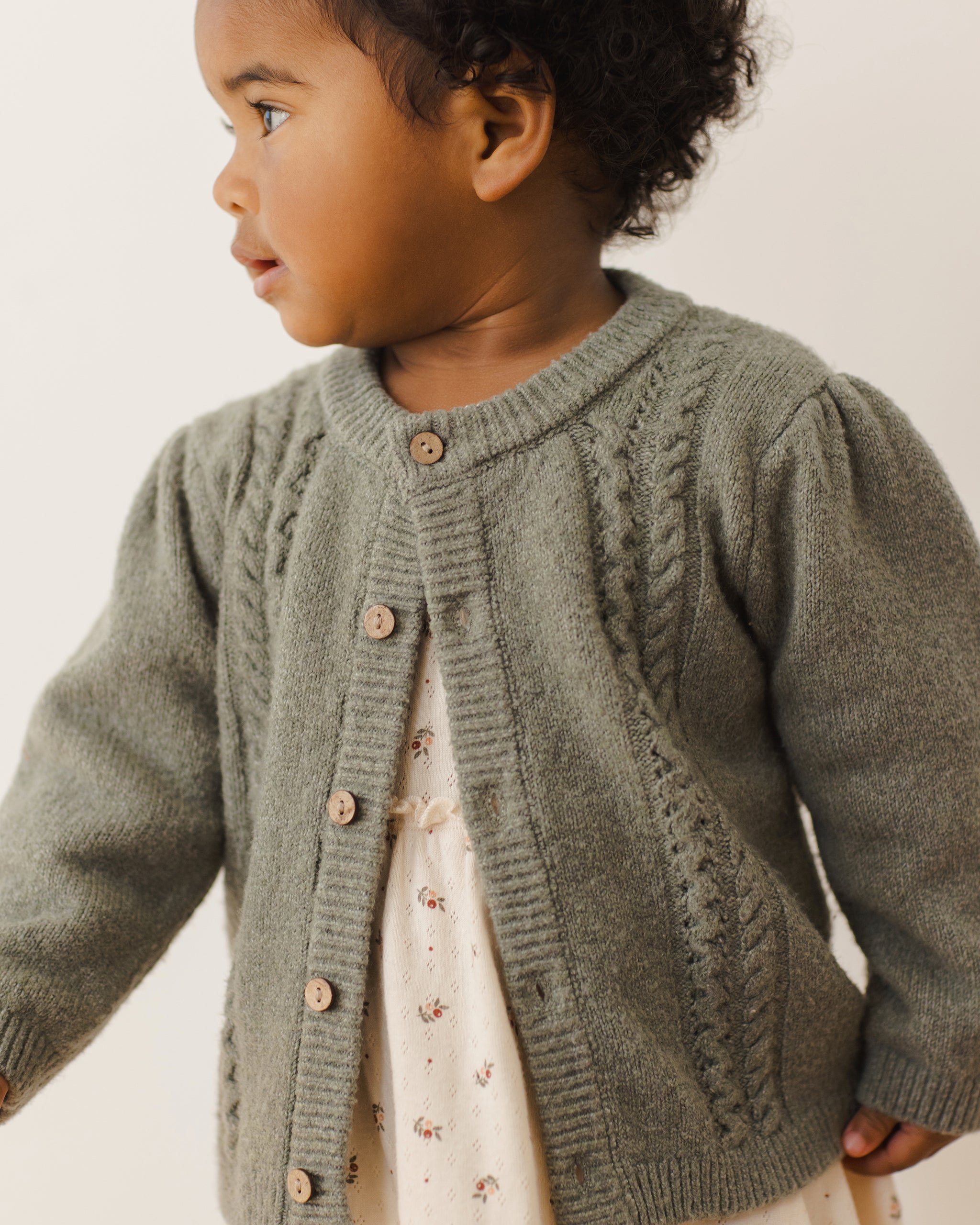 Quincy Mae Holly Cardigan - Forest
