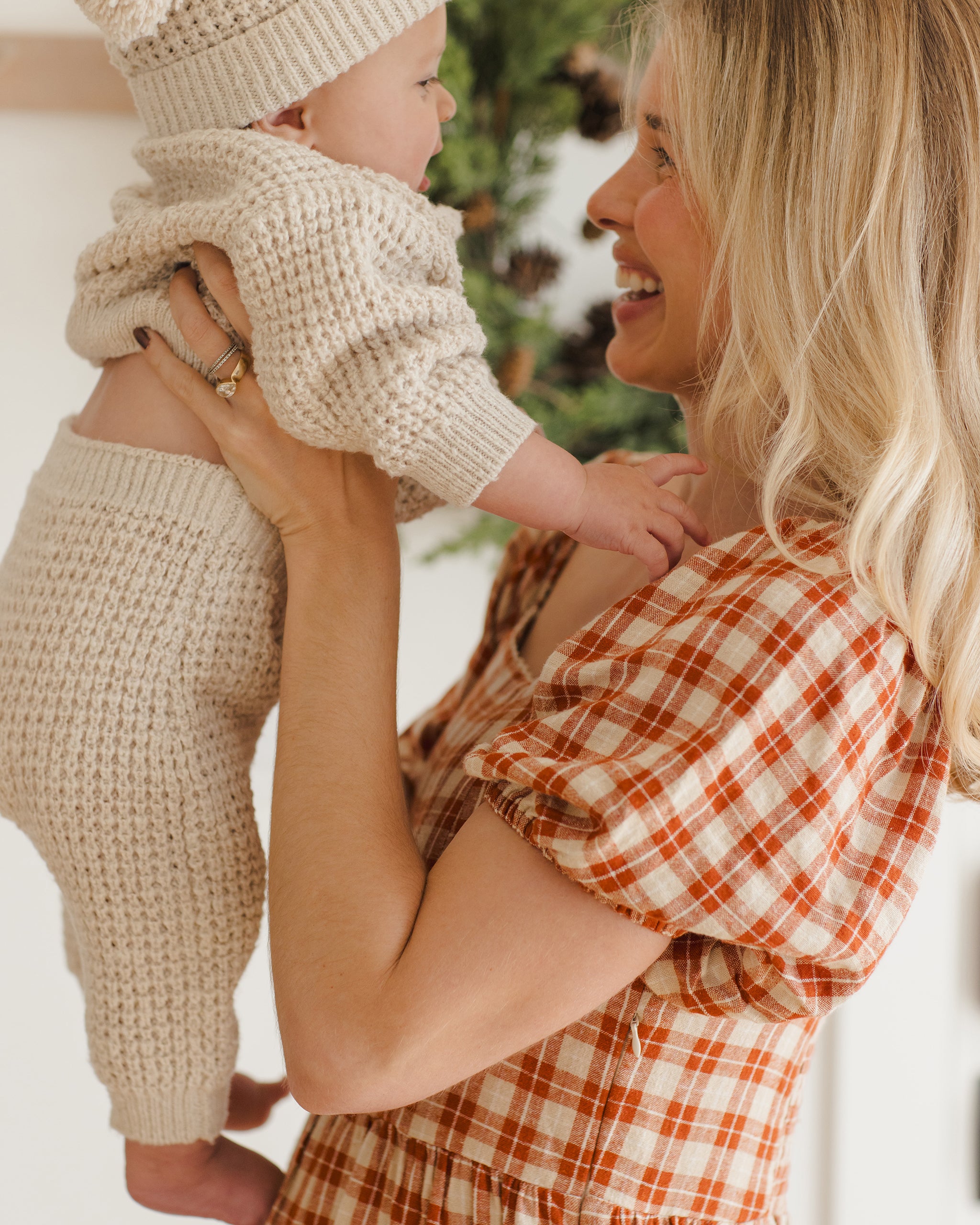 Quincy Mae Chunky Knit Pant - Natural