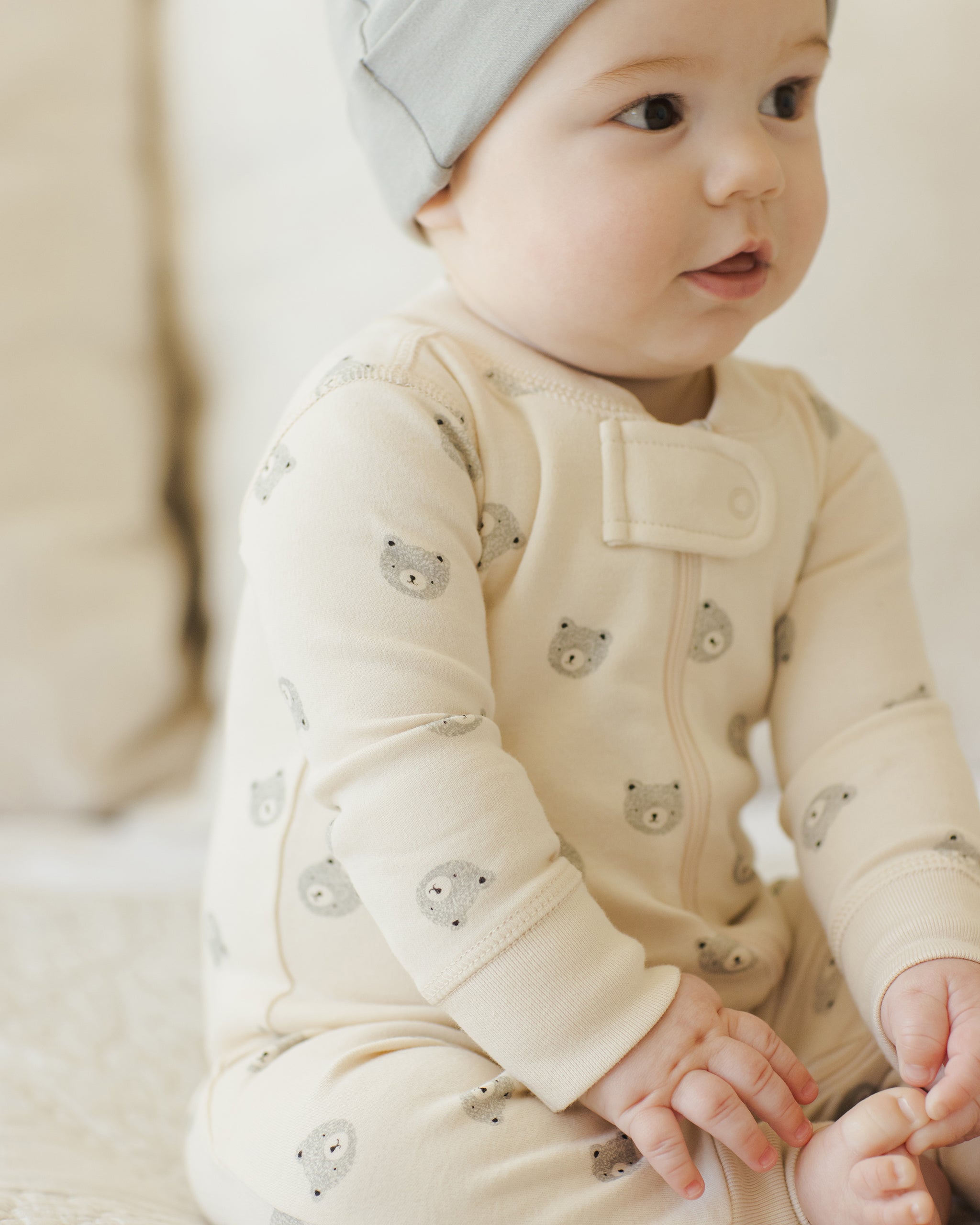 Quincy Mae Zip Long Sleeve Sleeper - Bears