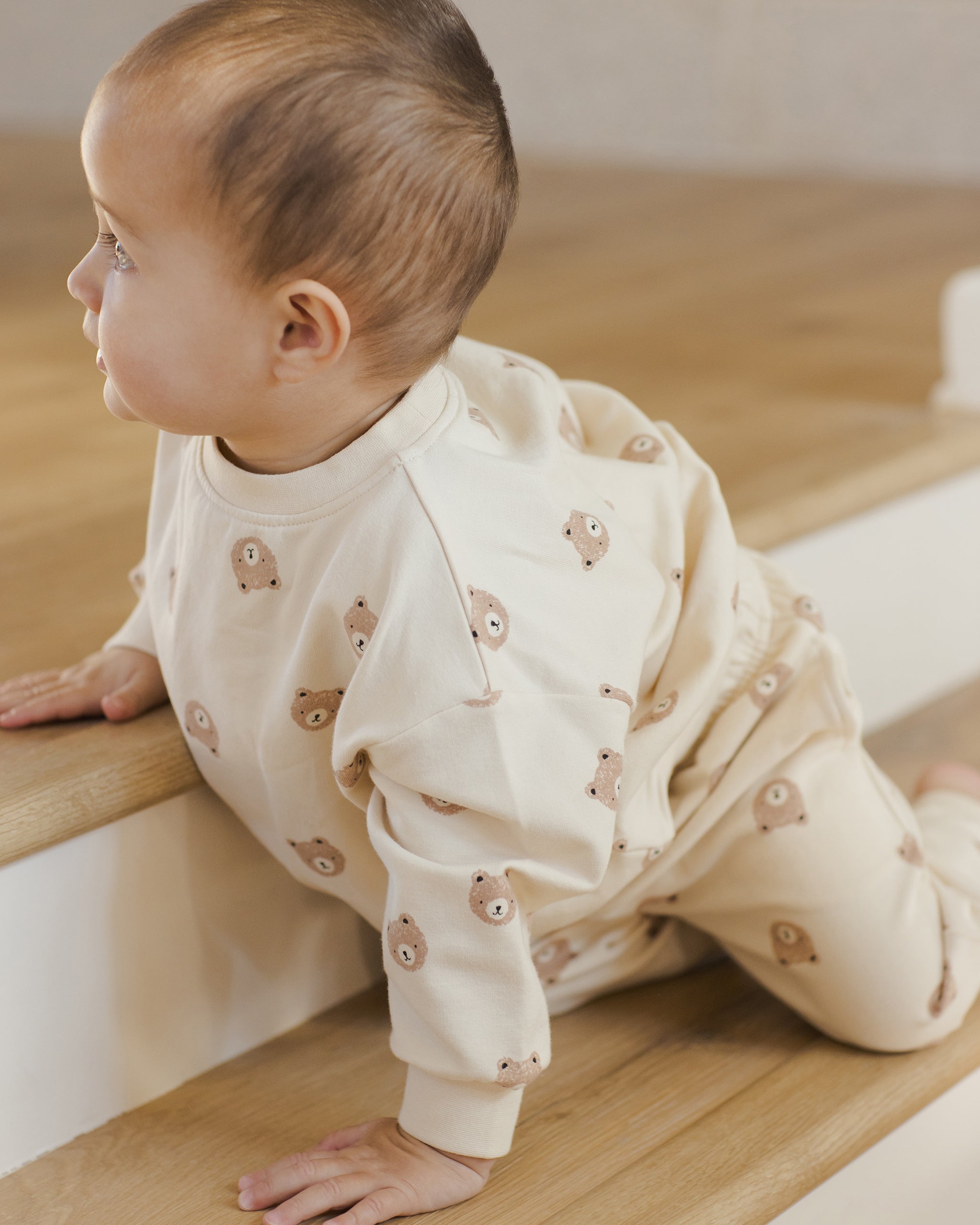 Quincy Mae Relaxed Sweatpants - Brown Bear
