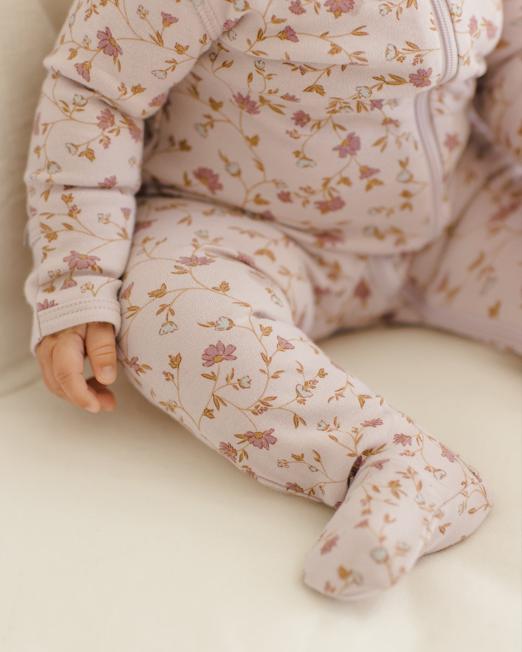 Quincy Mae Zip Long Sleeve Sleeper Footie - Garden