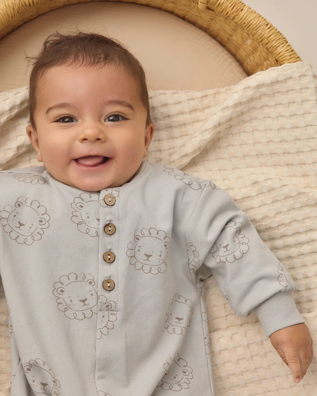 Quincy Mae Relaxed Fleece Jumpsuit - Lions