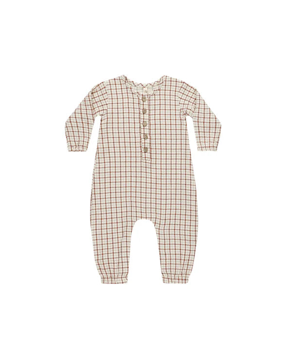 Quincy Mae Woven Jumpsuit - Holiday Check