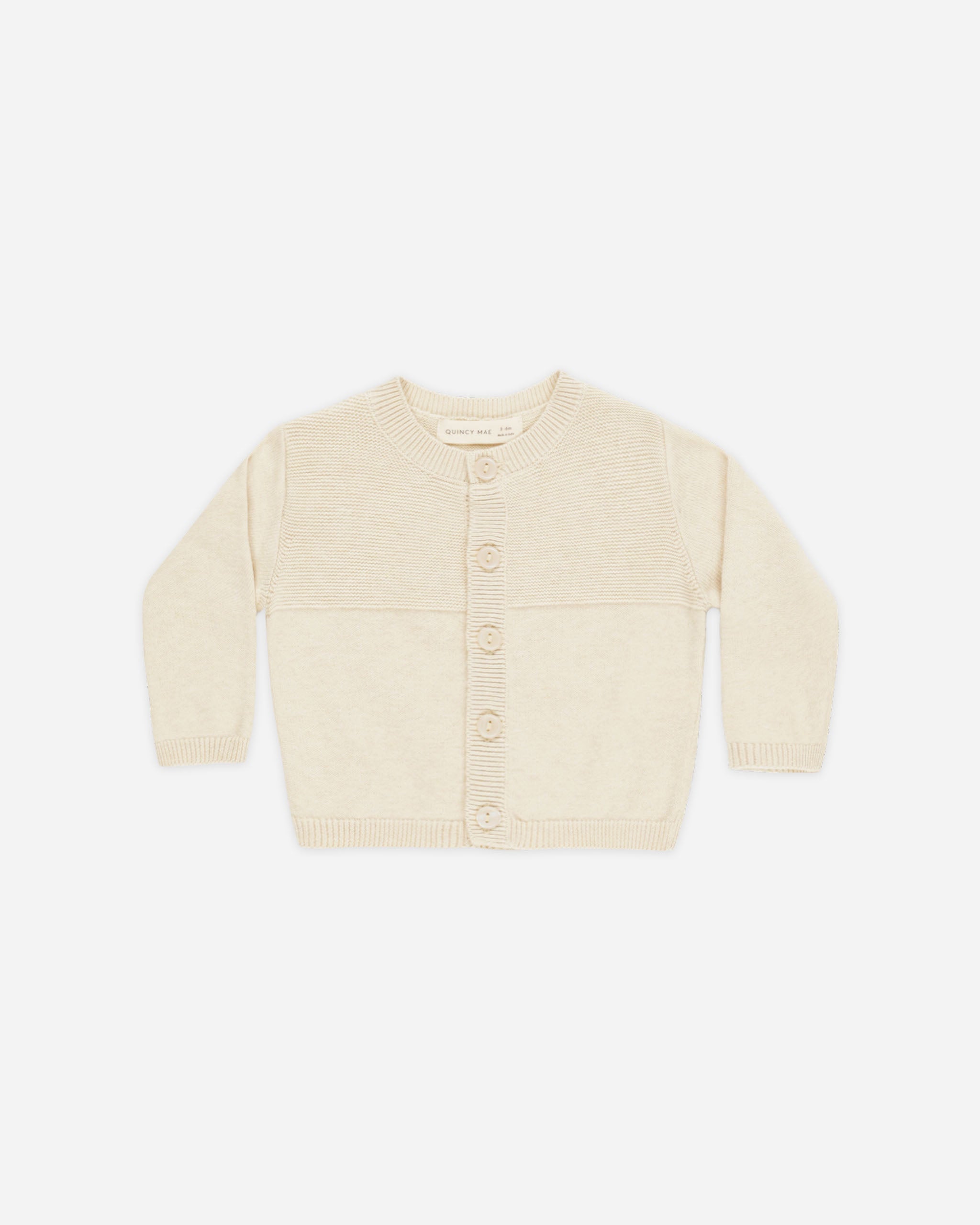 Quincy Mae Knit Cardigan - Heathered Natural