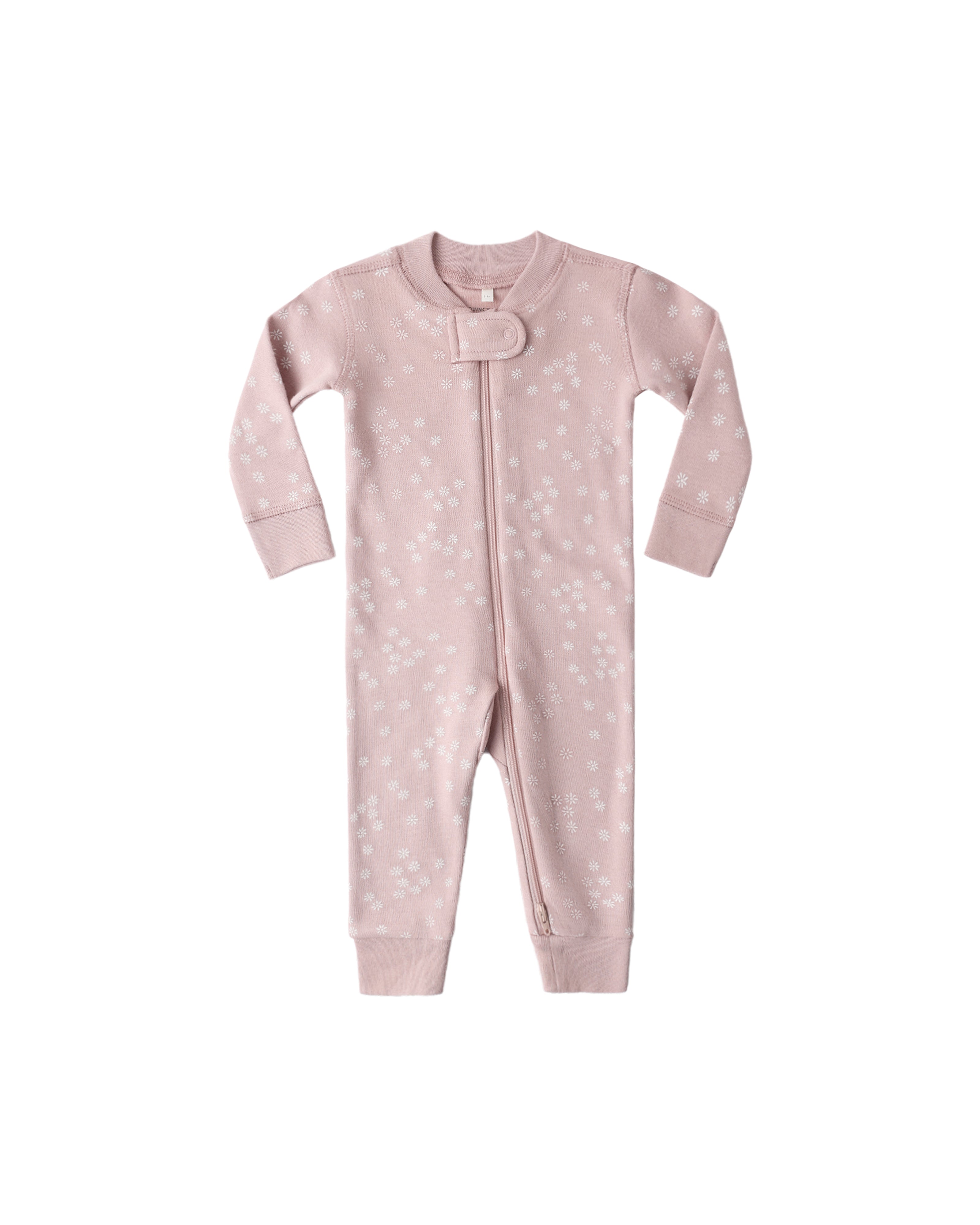 Quincy Mae Zip Long Sleeve Sleeper - Mauve Daisy