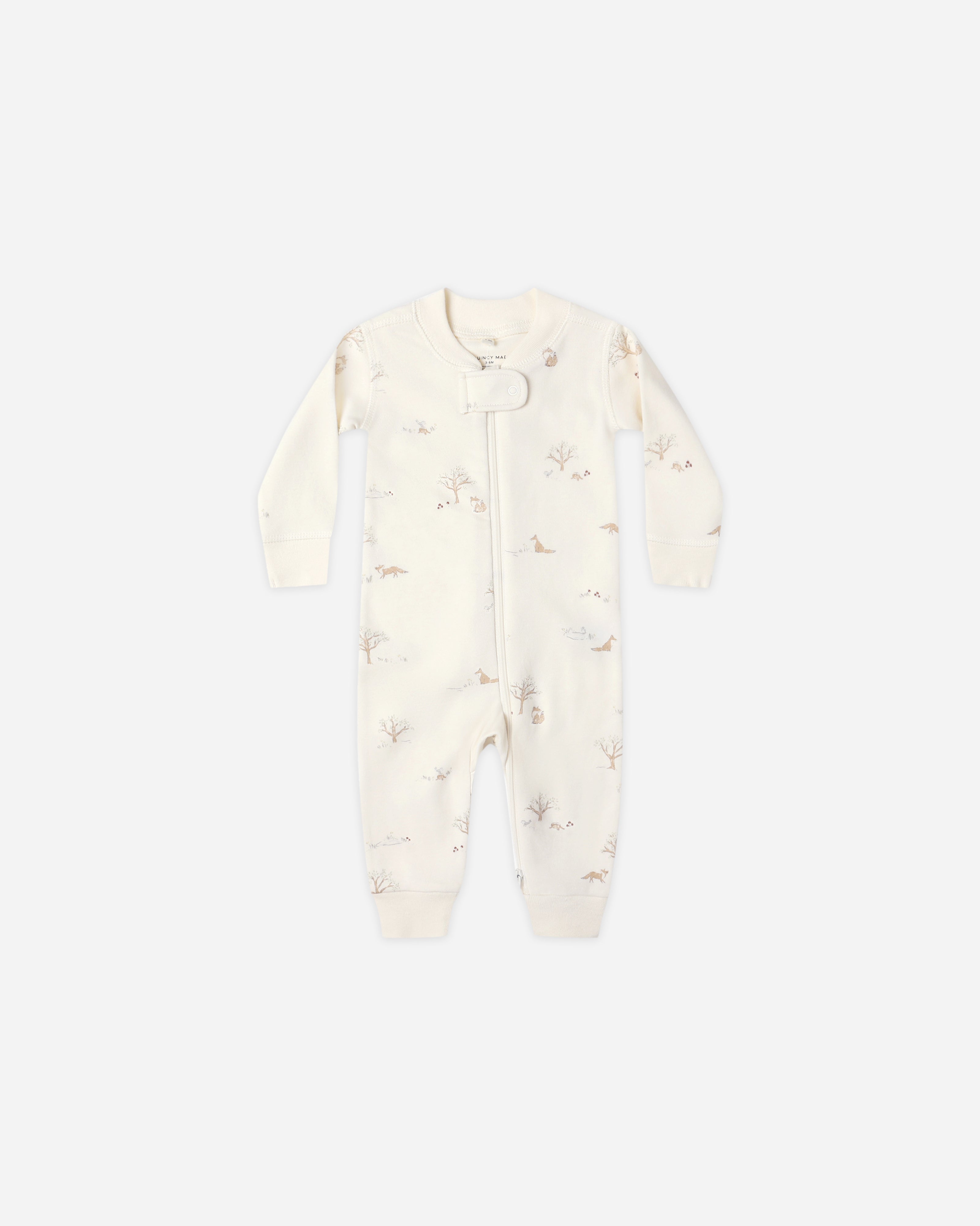 Quincy Mae Zip Long Sleeve Sleeper - Fox Land