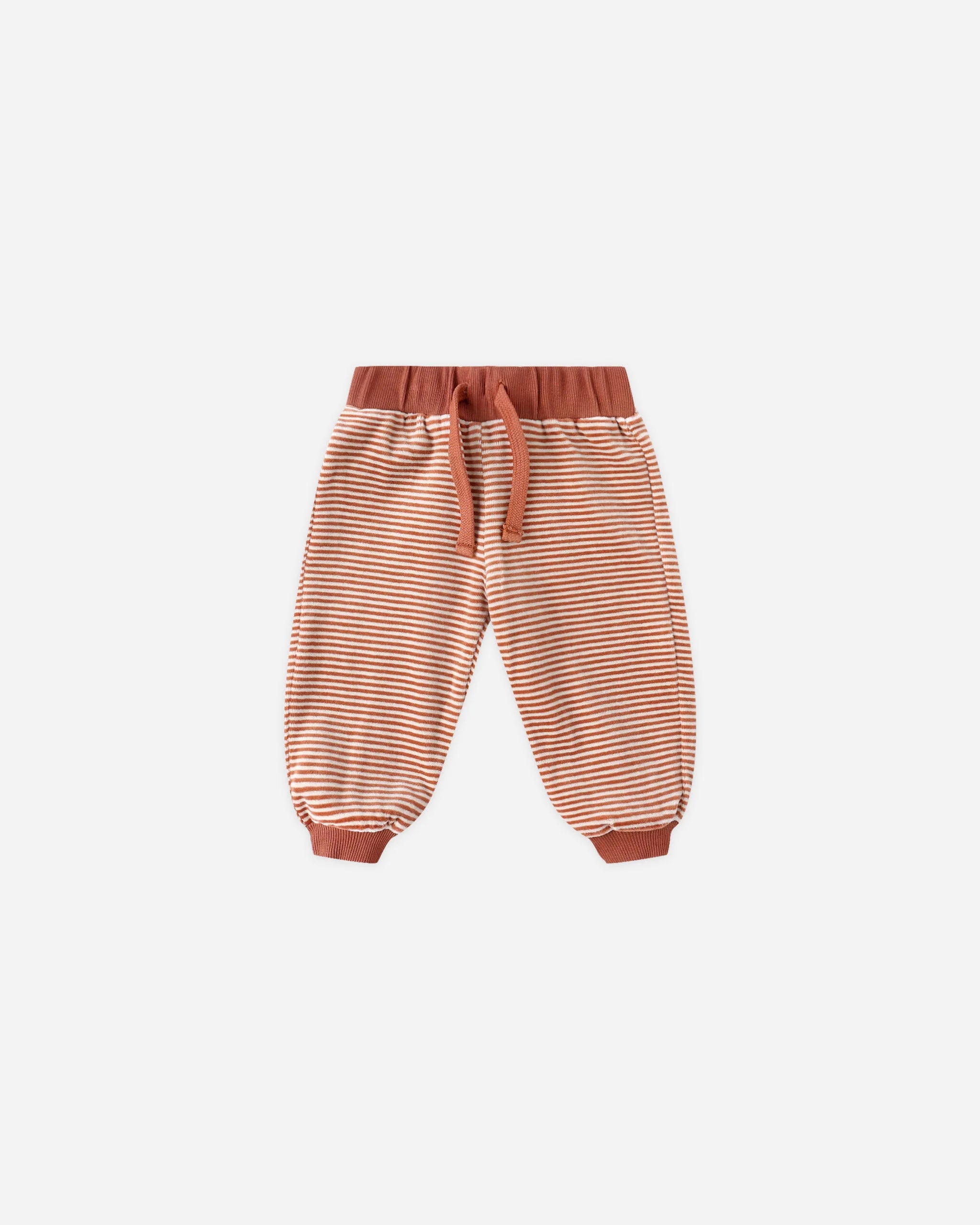 Quincy Mae Velour Relaxed Sweatpant - Candy Stripe