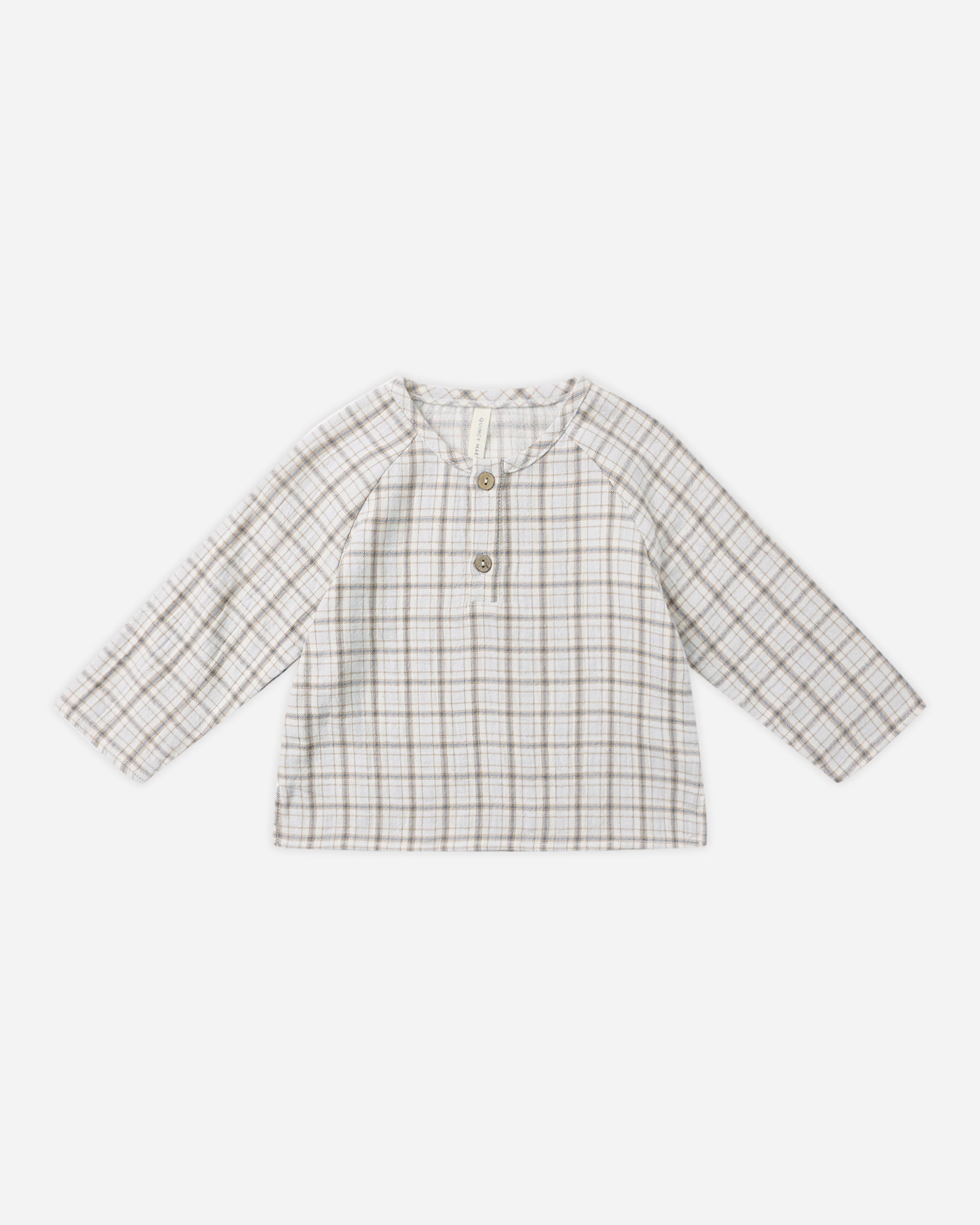 Quincy Mae Zion Shirt - Blue Plaid