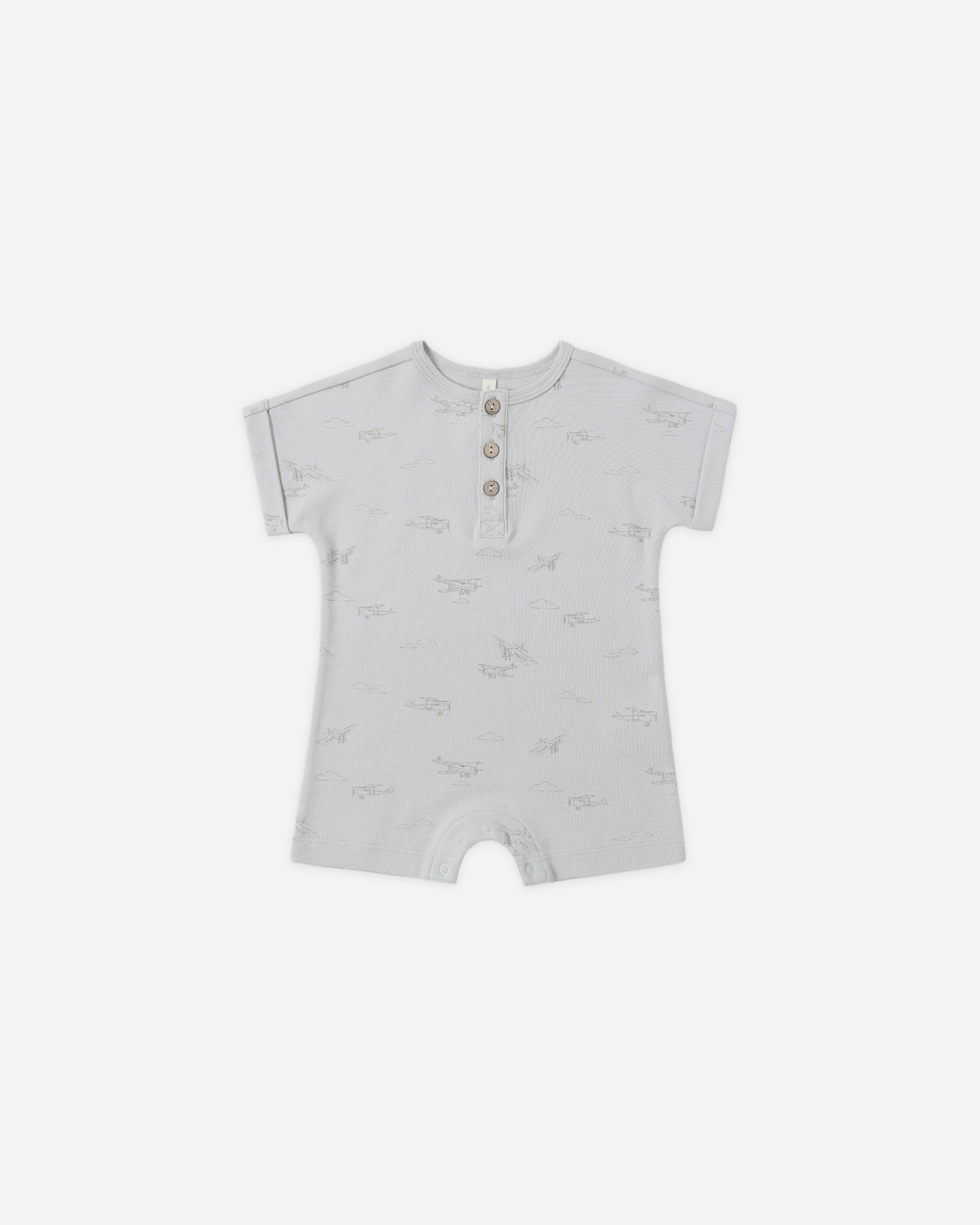 Quincy Mae Short Sleeve One-Piece - Airplanes