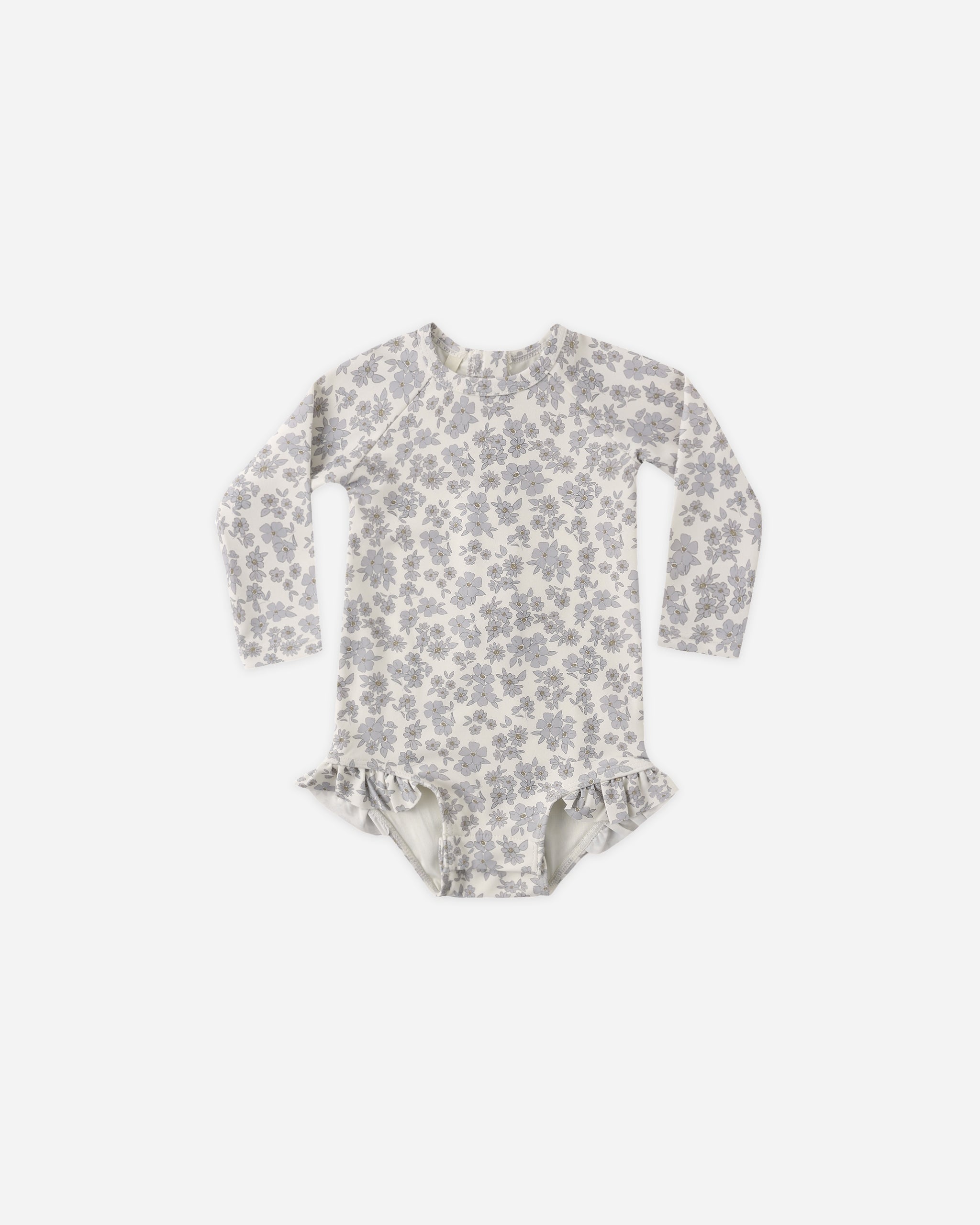 Quincy Mae Olivia Rashguard One-Piece - Blue Floral