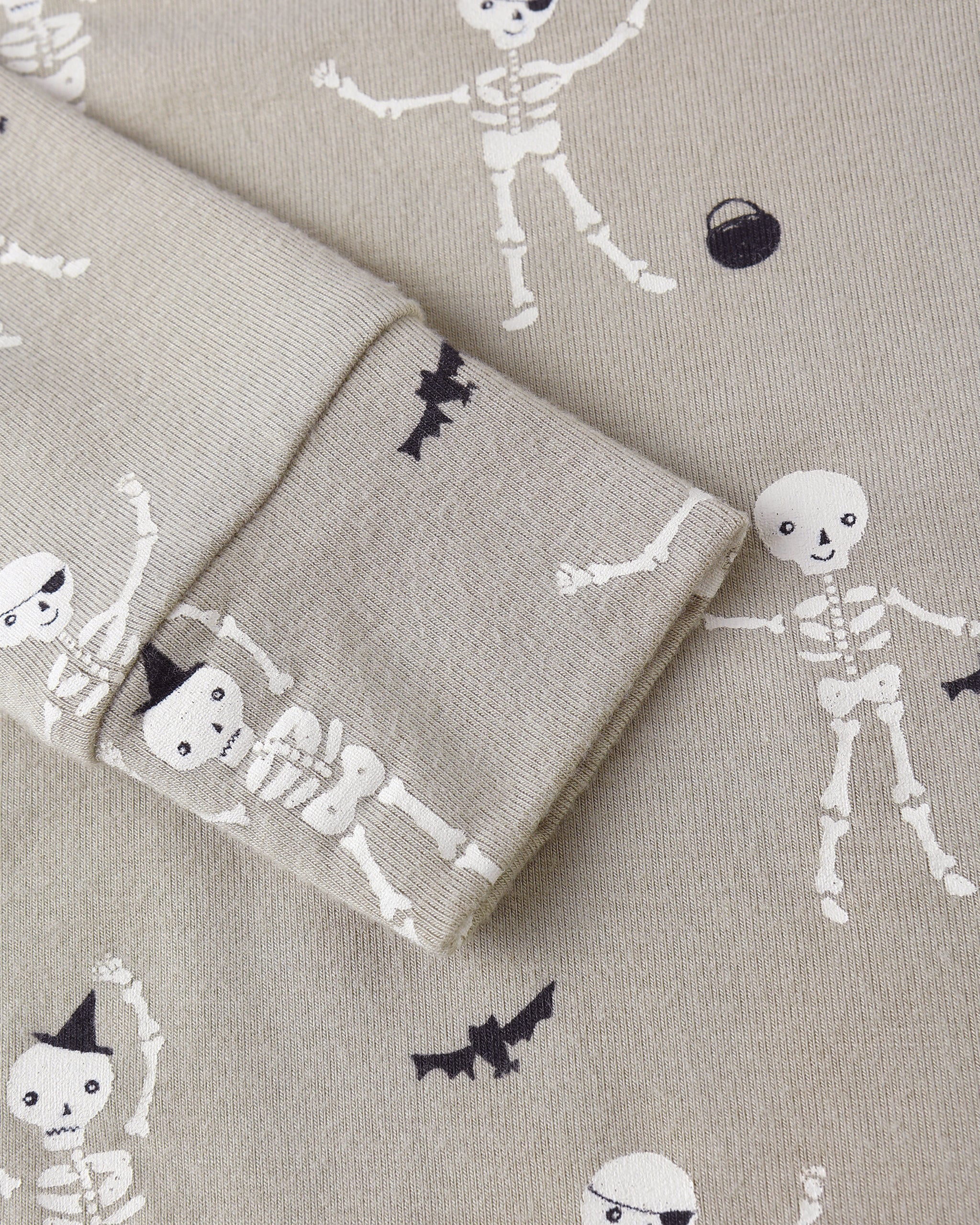 Quincy Mae Bamboo Zip Footie - Skeletons