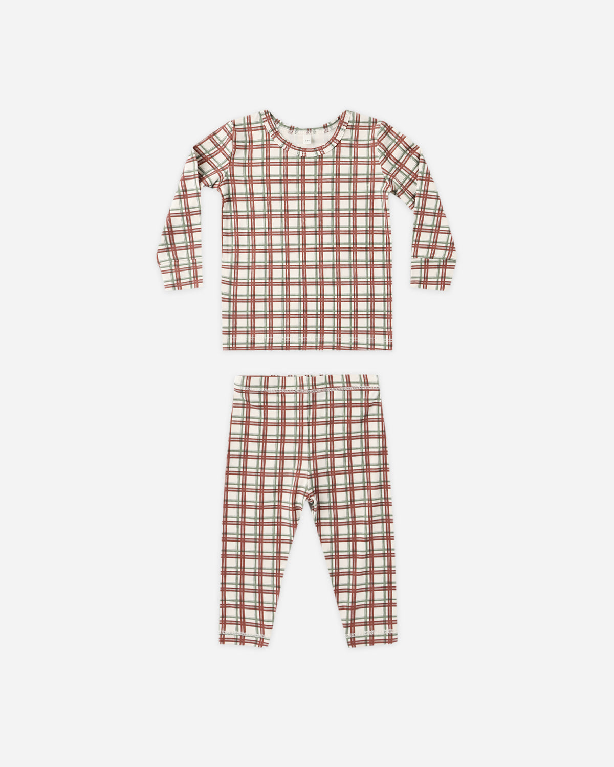 Quincy Mae Bamboo Pajama Set - Redwood Check