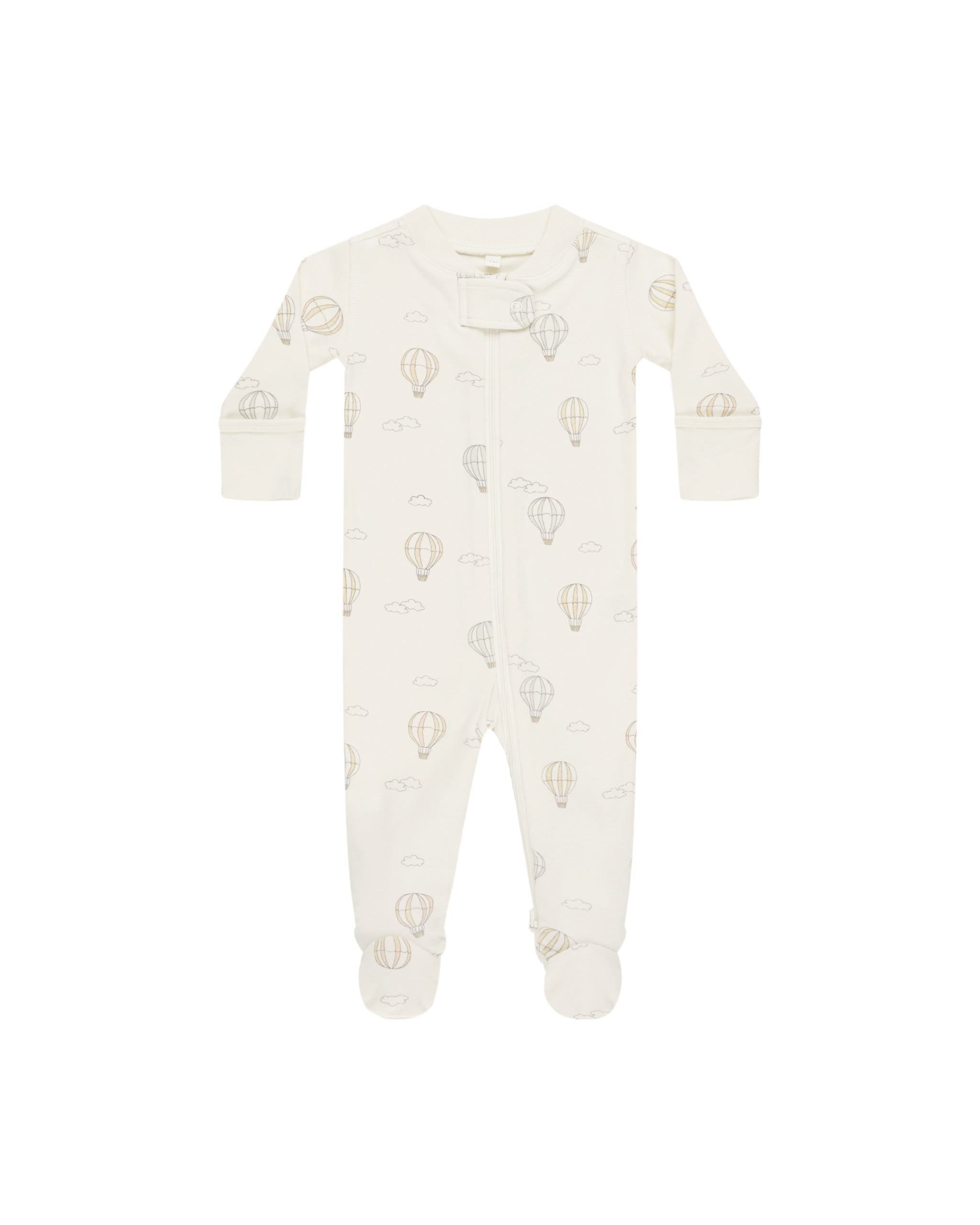 Quincy Mae Zip Long Sleeve Sleeper Footie - Hot Air Balloons