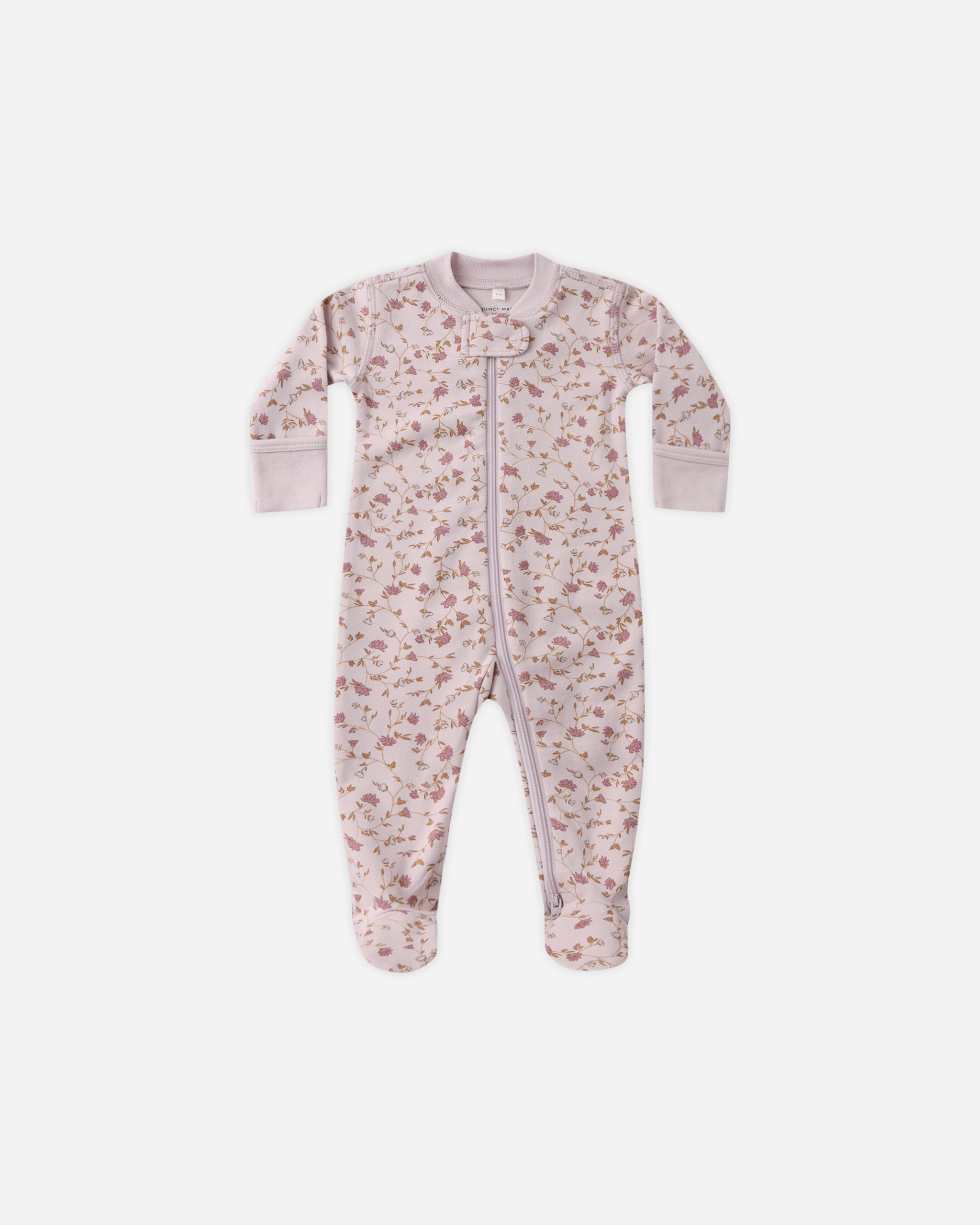 Quincy Mae Zip Long Sleeve Sleeper Footie - Garden