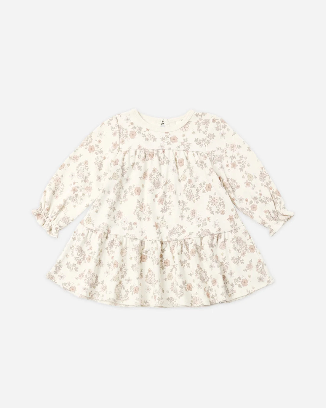 Quincy Mae Tiered Jersey Dress - Floral Vine