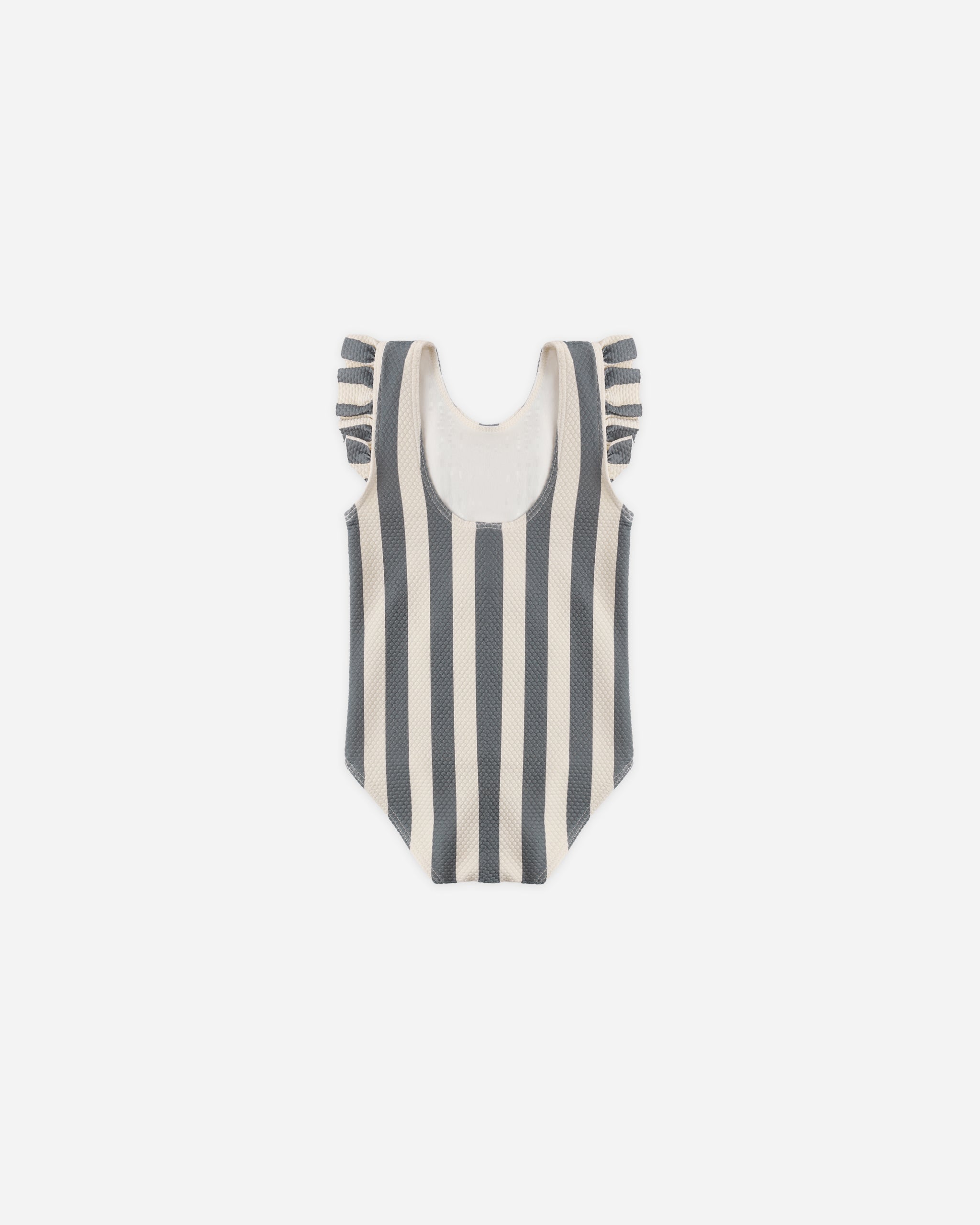 Quincy Mae Scoop Back One-Piece Swimsuit - Retro Ocean Stripe