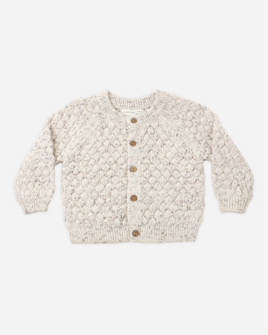 Quincy Mae Bubble Knit Cardigan - Natural Confetti