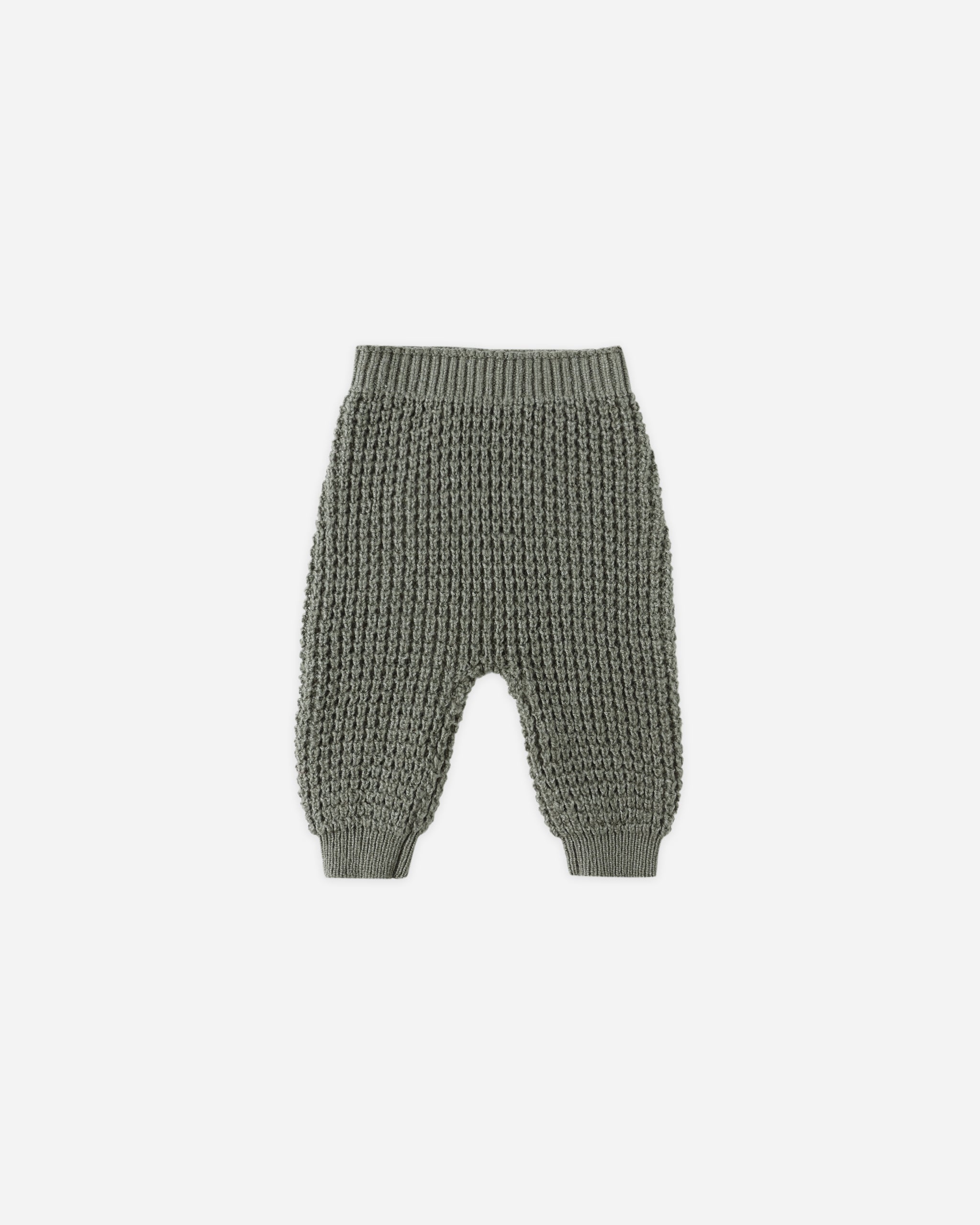 Quincy Mae Chunky Knit Pant - Forest