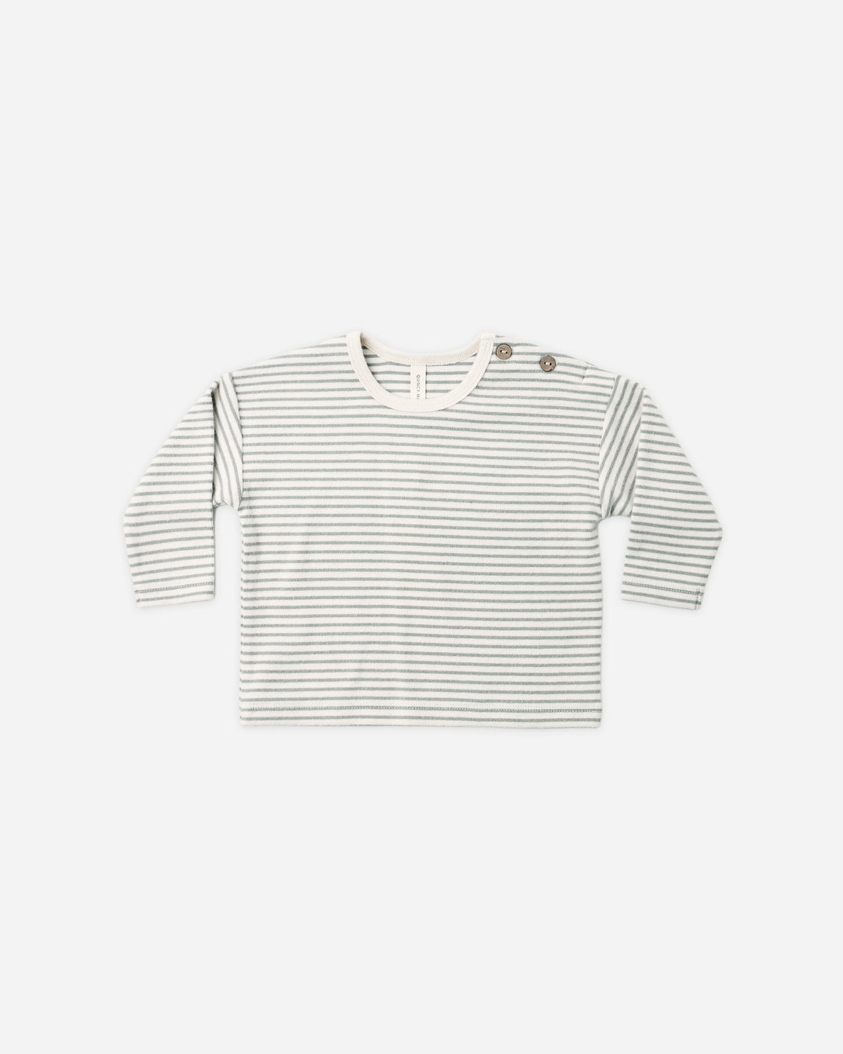 Quincy Mae Long Sleeve Tee - Laurel Microstripe