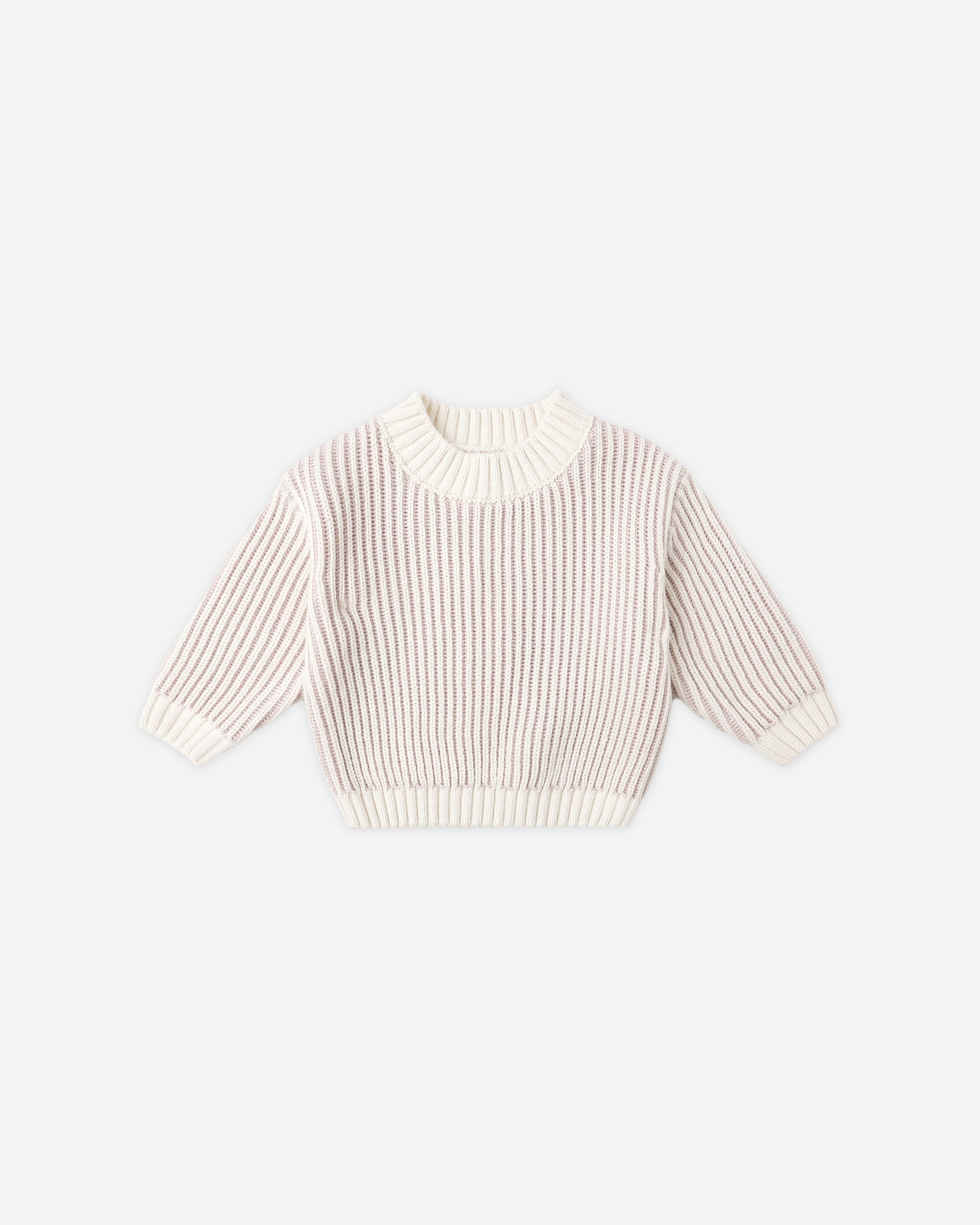 Quincy Mae Relaxed Knit Sweater - Lilac
