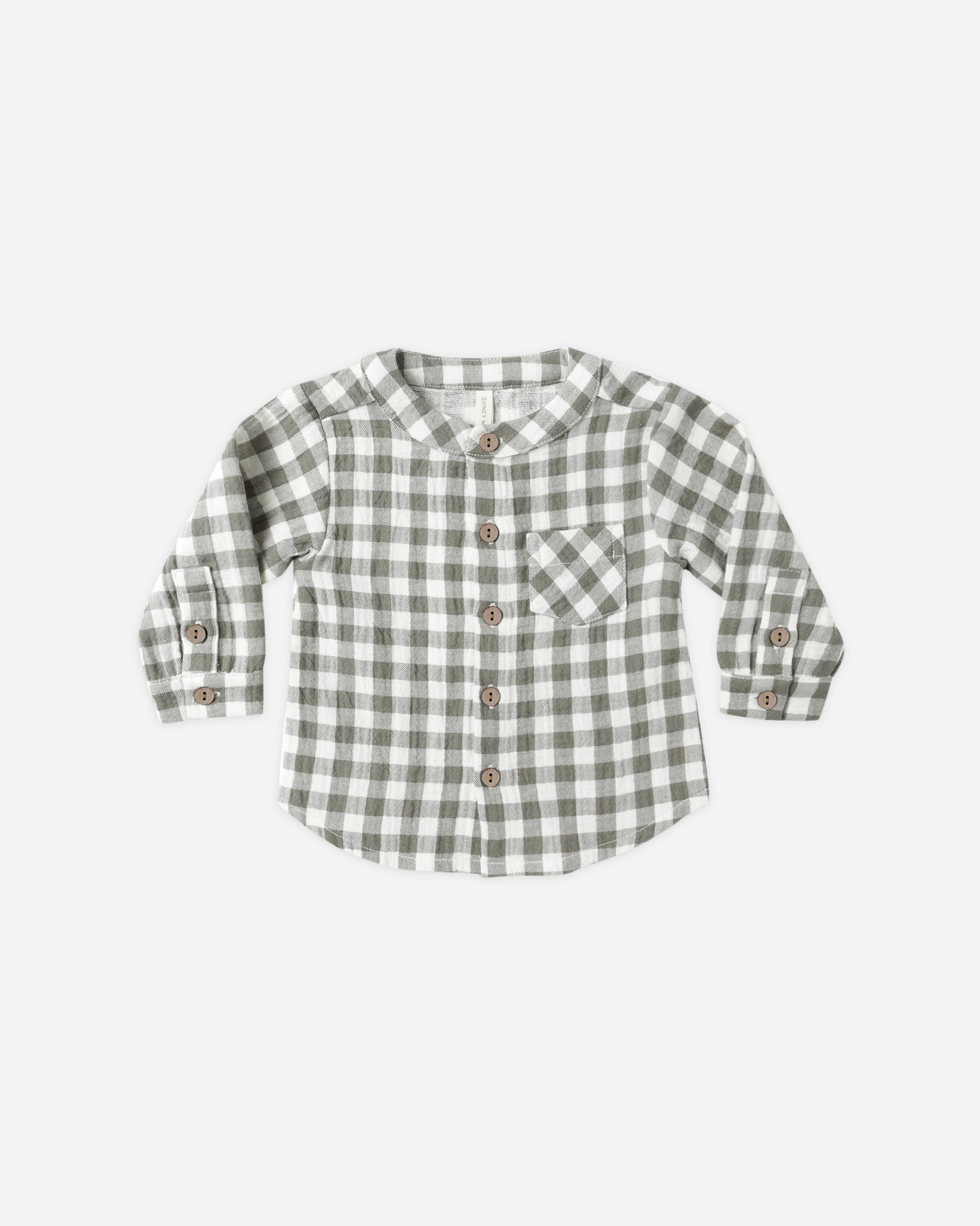 Quincy Mae Milo Shirt - Forest Check